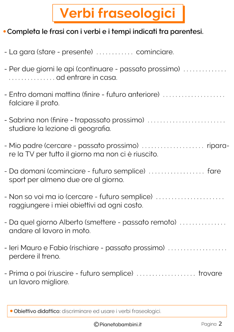 Cos è Un Verbo Fraseologico