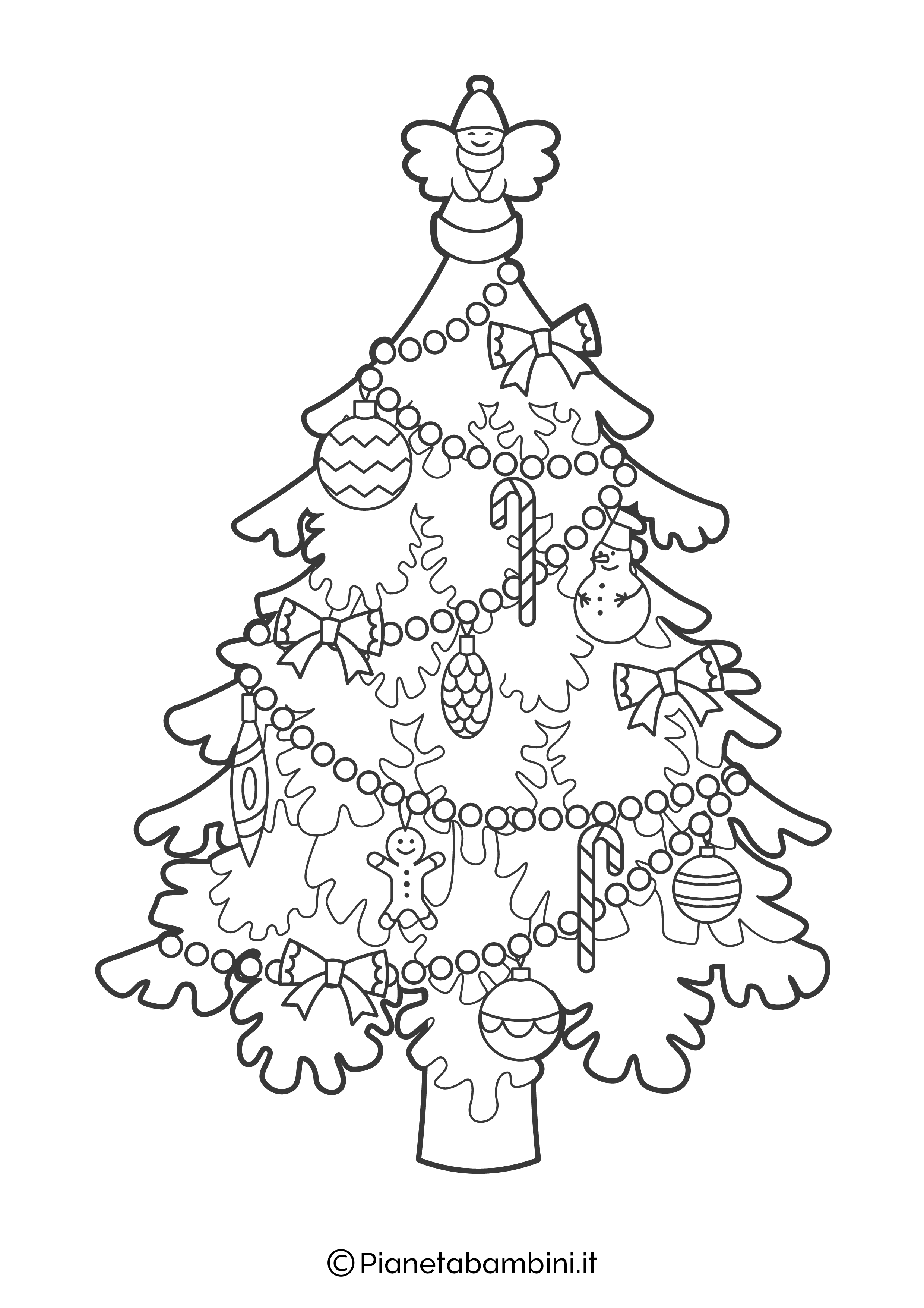Disegno di albero di Natale da colorare 04
