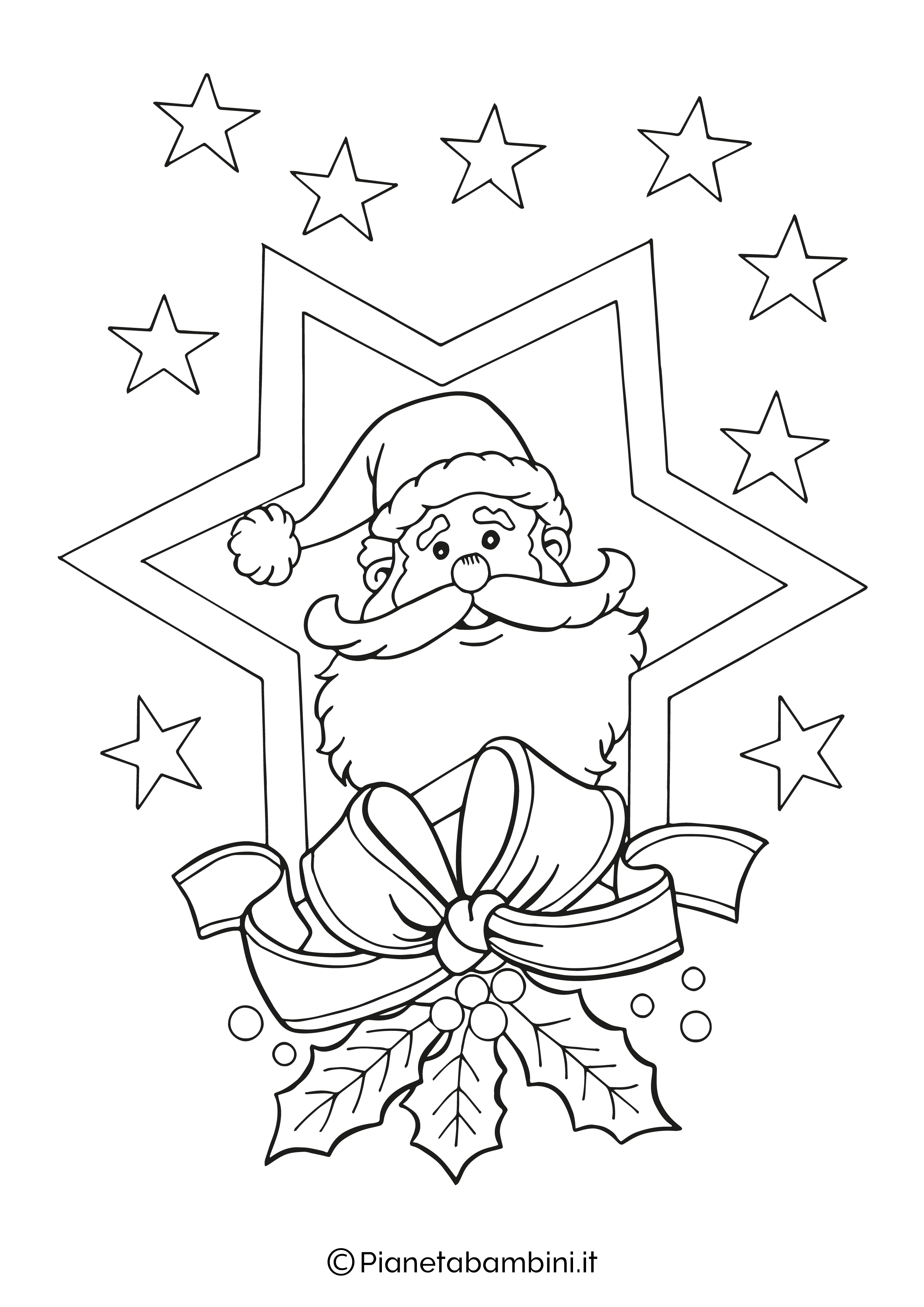 Disegno di Babbo Natale da colorare 14