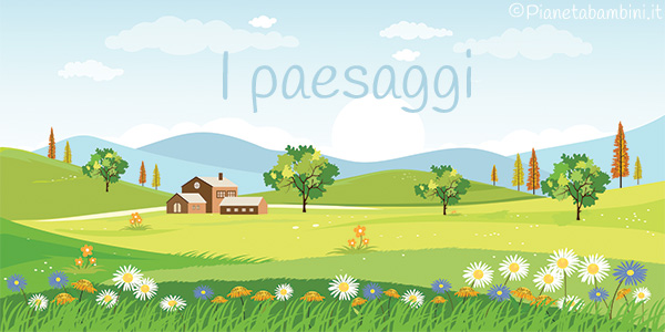 Esercizi sui paesaggi geografici per bambini