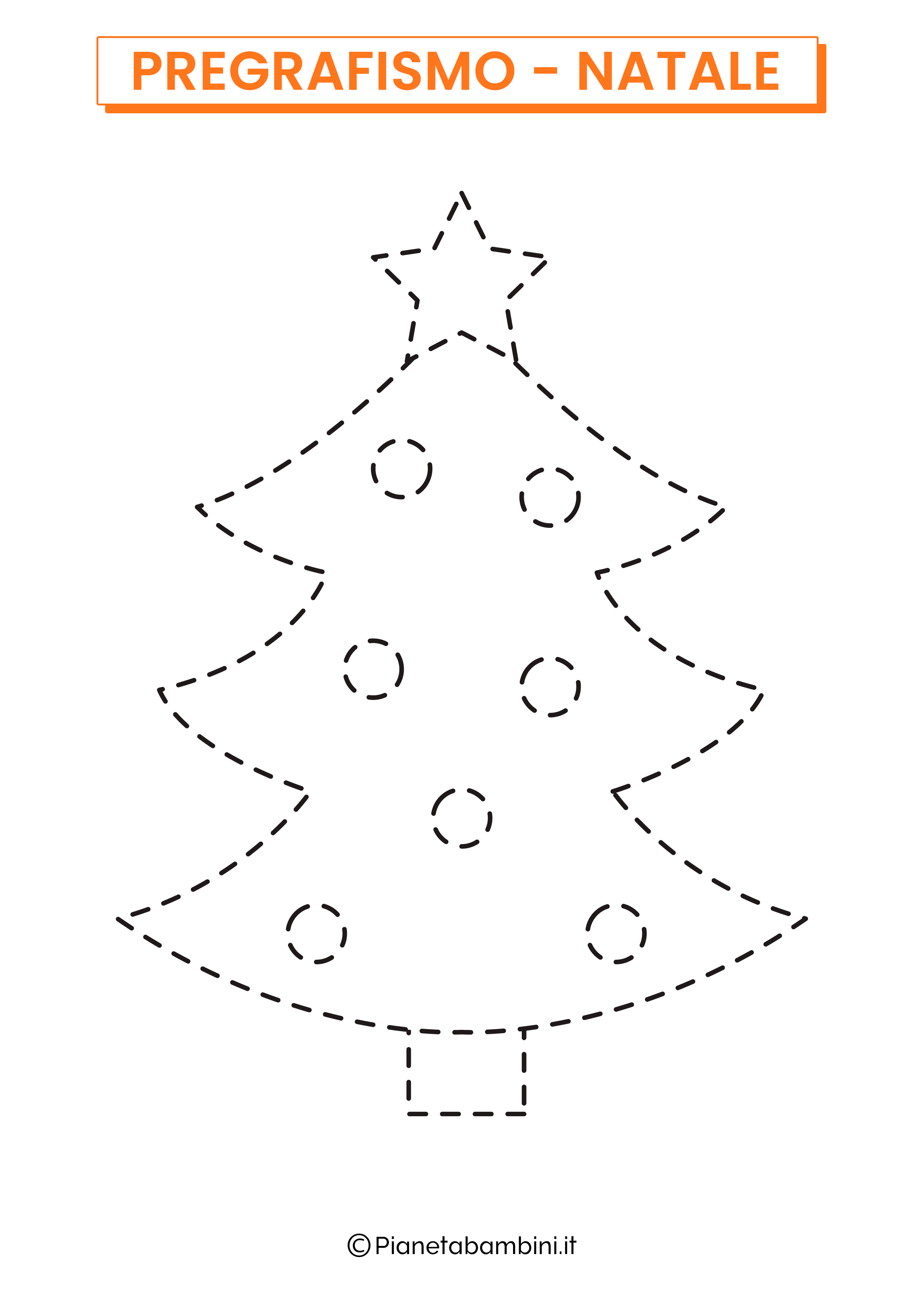 Scheda di pregrafismo albero di Natale 2