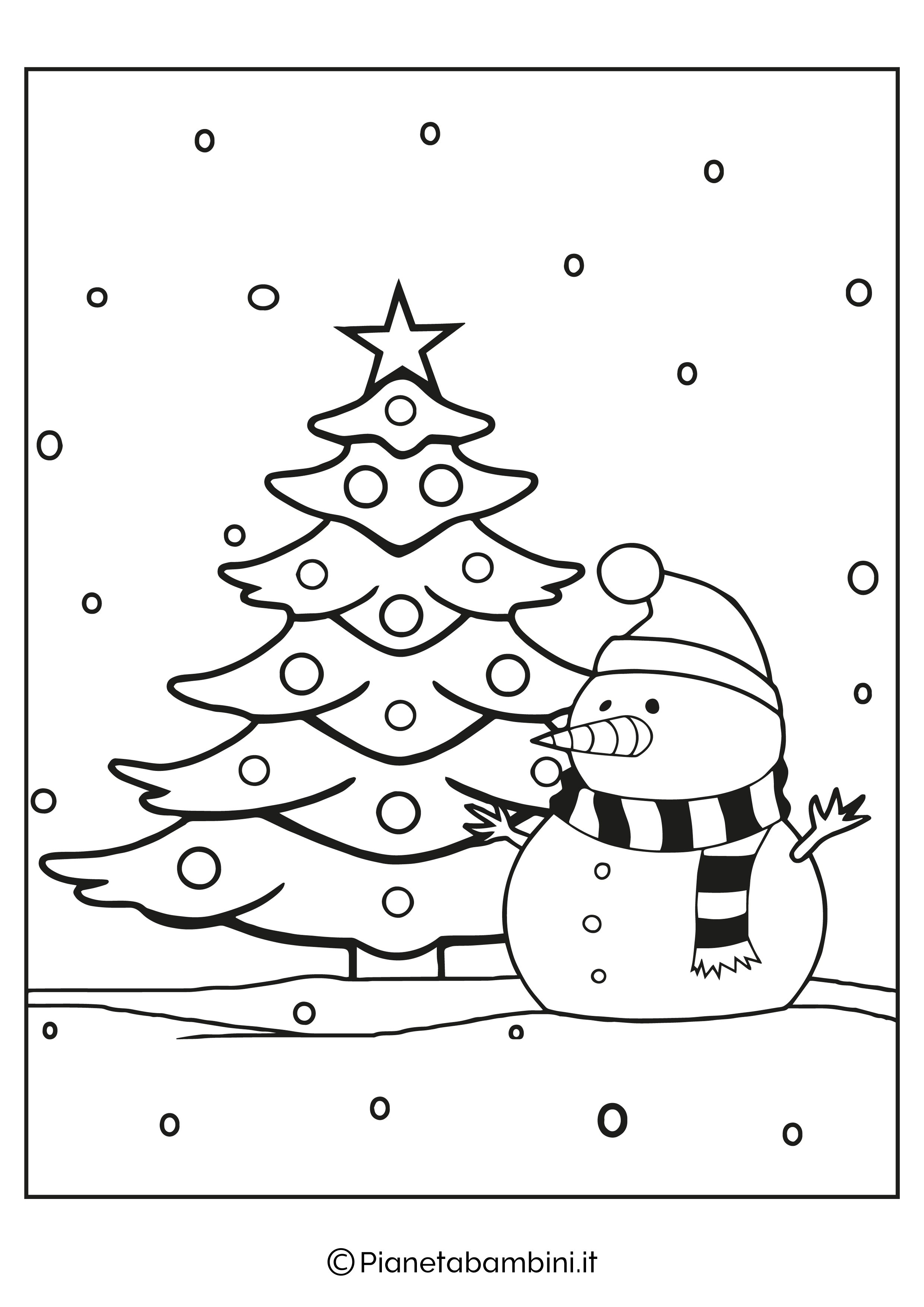 Disegno di pupazzo di neve da colorare 21