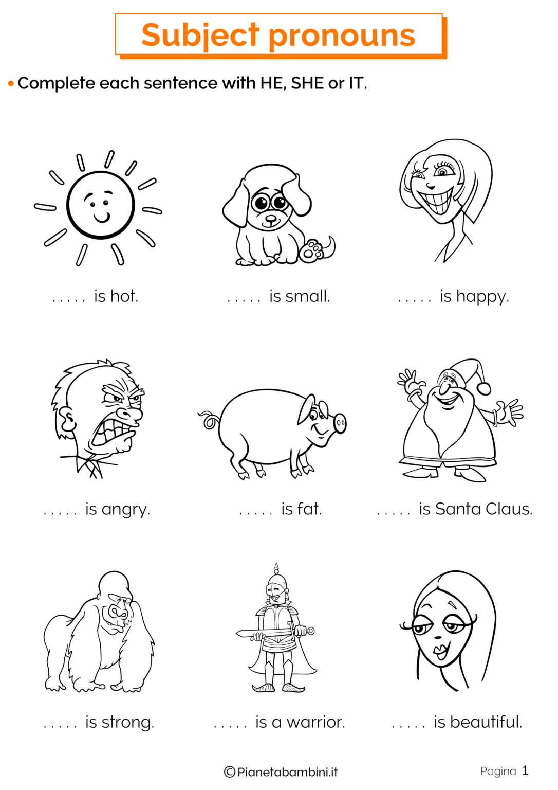 Pronomi Si Esercizi Pdf Esercizi Inglese Per Bambini Pronomi 