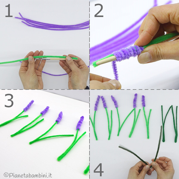 Come creare un giacinto con gli scovolini