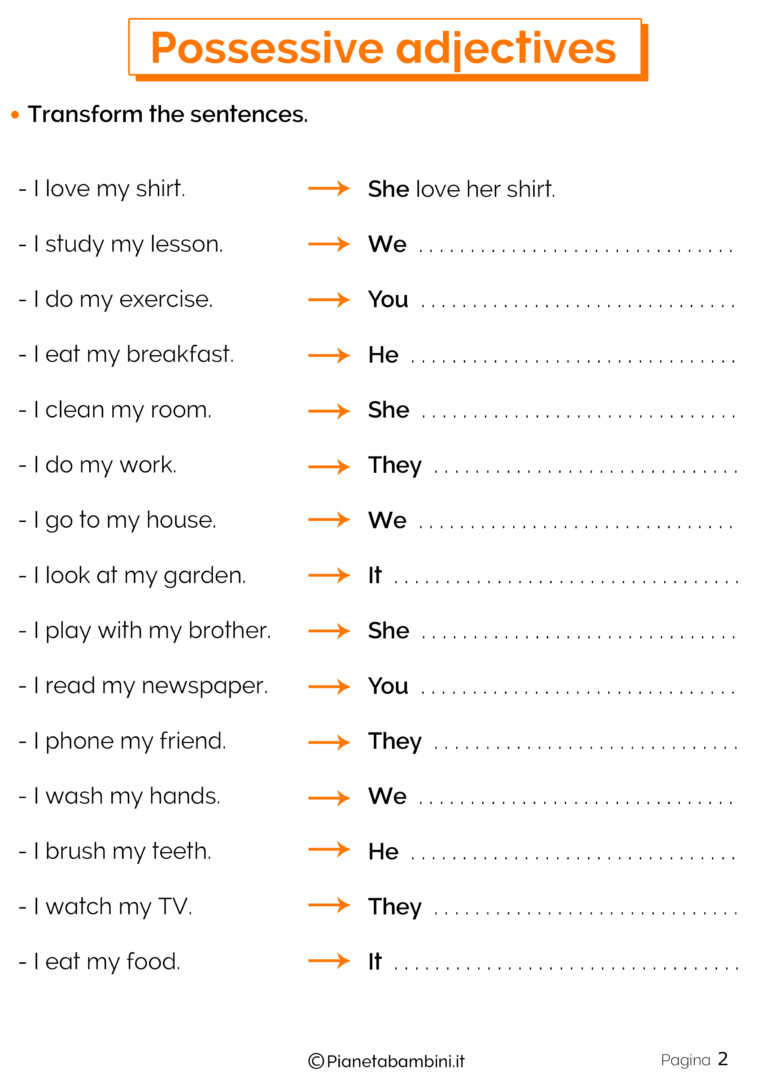 Verbi in inglese esercizi
