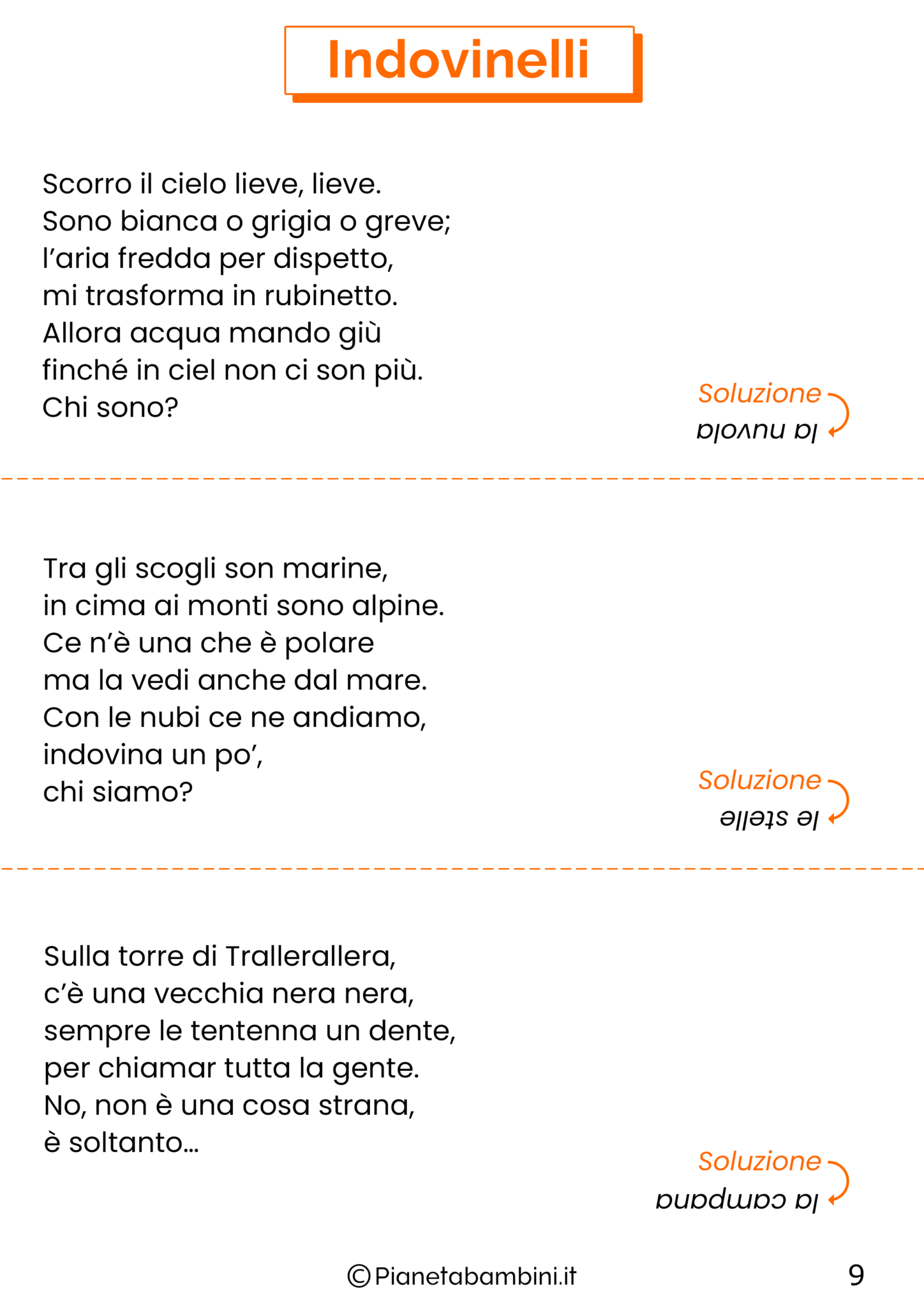 Indovinelli per Bambini di 8-9-10 Anni con Soluzioni | PianetaBambini.it