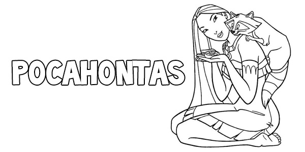 Disegni da colorare della principessa Pocahontas
