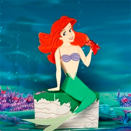 Principessa Ariel di carta 3D