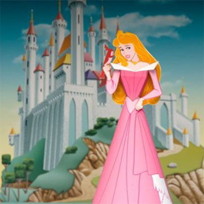 Principessa Aurora di carta 3D