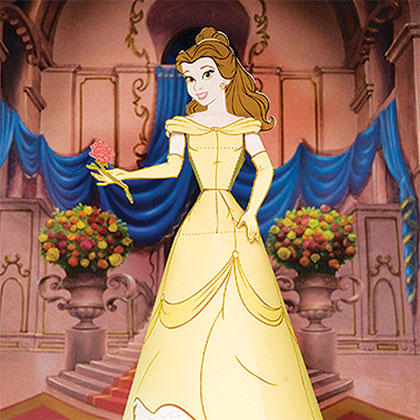 Principessa Belle di carta 3D