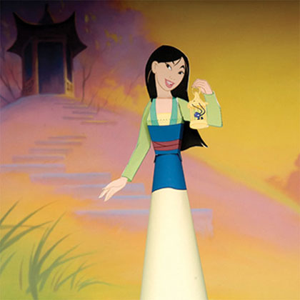 Principessa Mulan di carta 3D