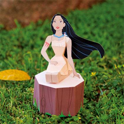 Principessa Pocahontas di carta 3D