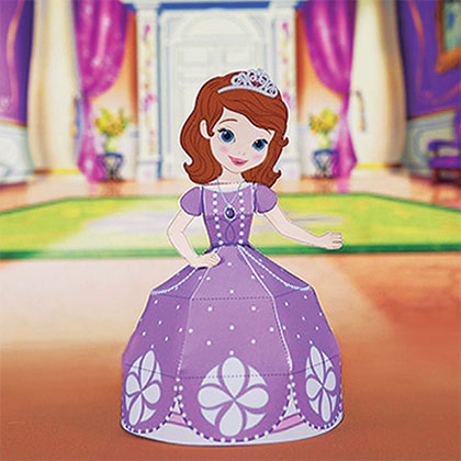 Principessa Sofia di carta 3D