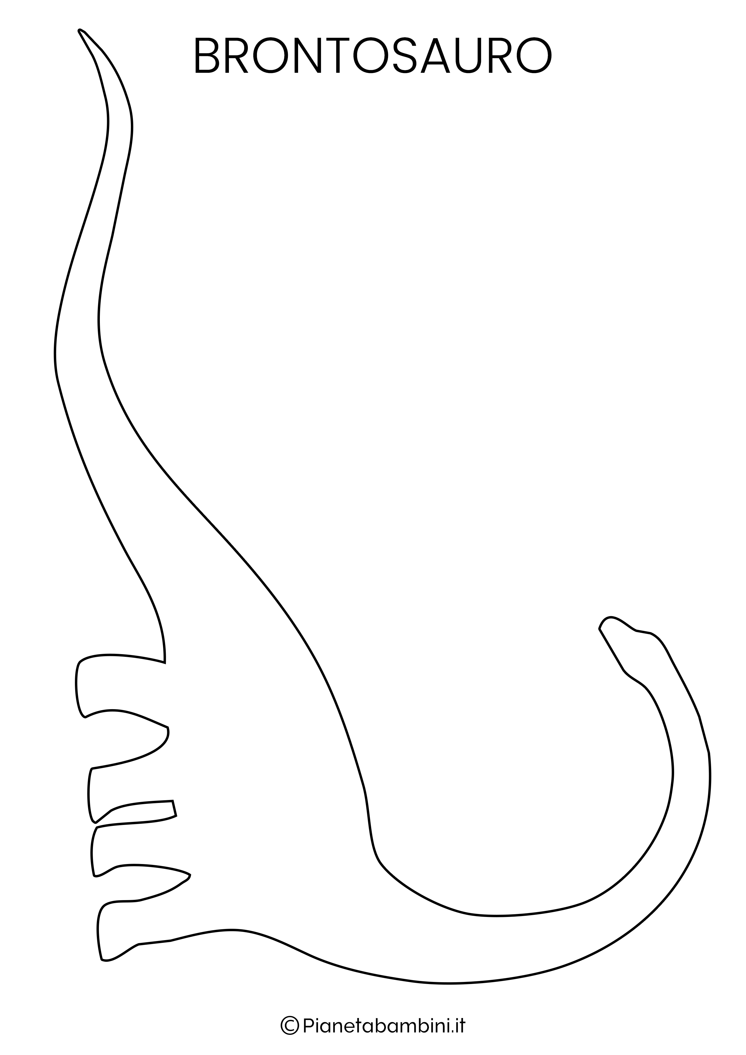 Sagoma da ritagliare Brontosauro