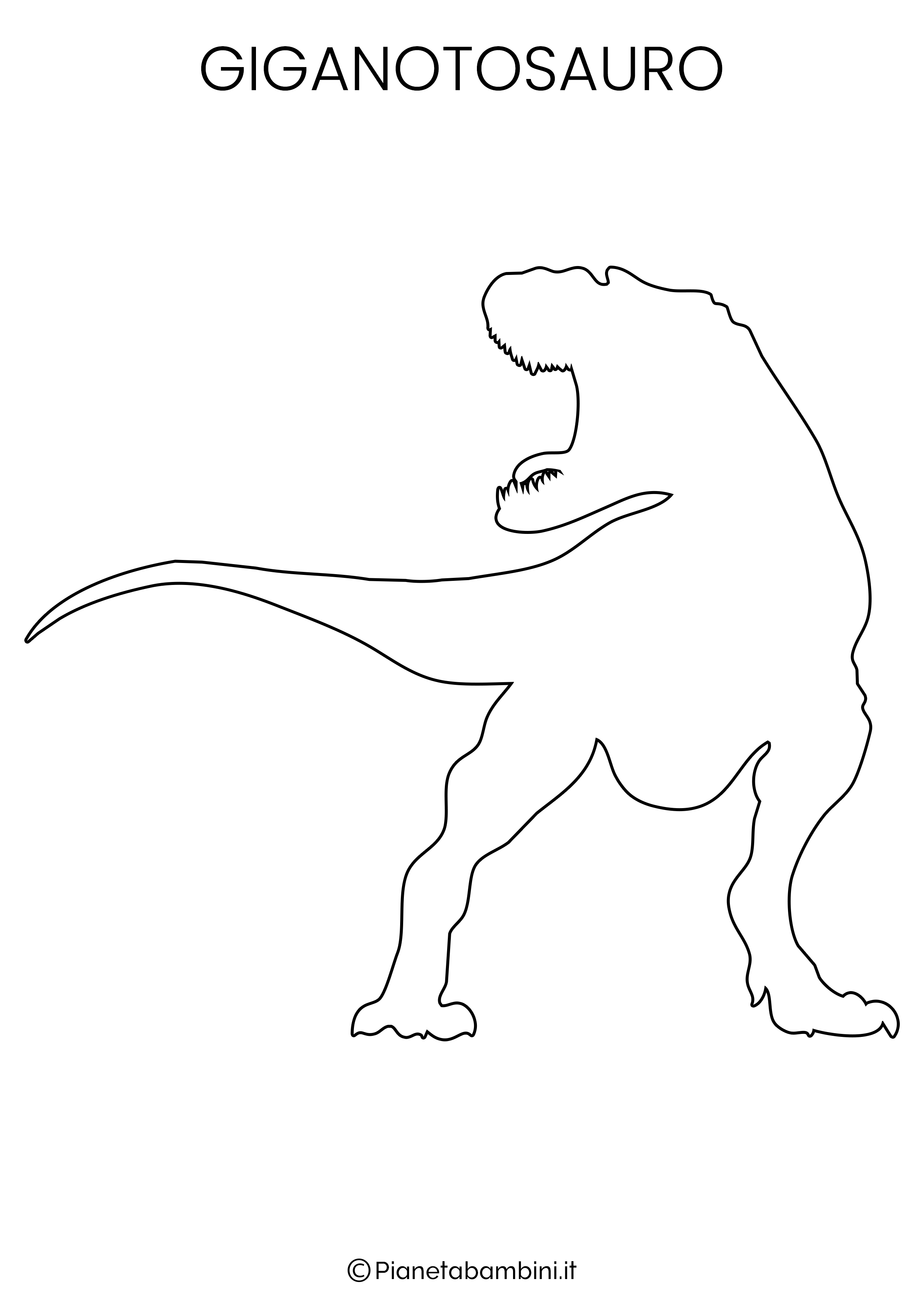 Sagoma da ritagliare Giganotosauro