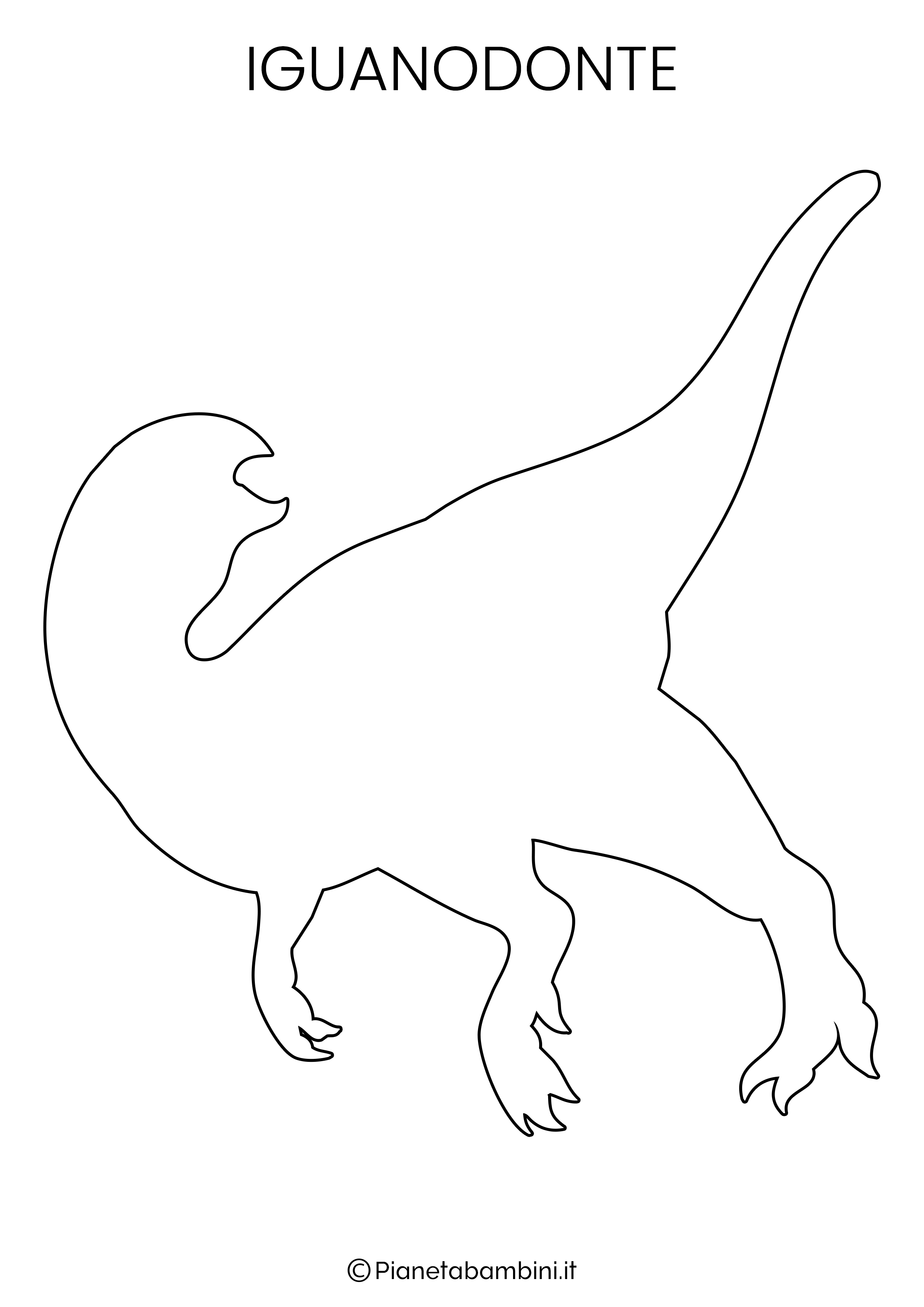 Sagoma da ritagliare Iguanodonte