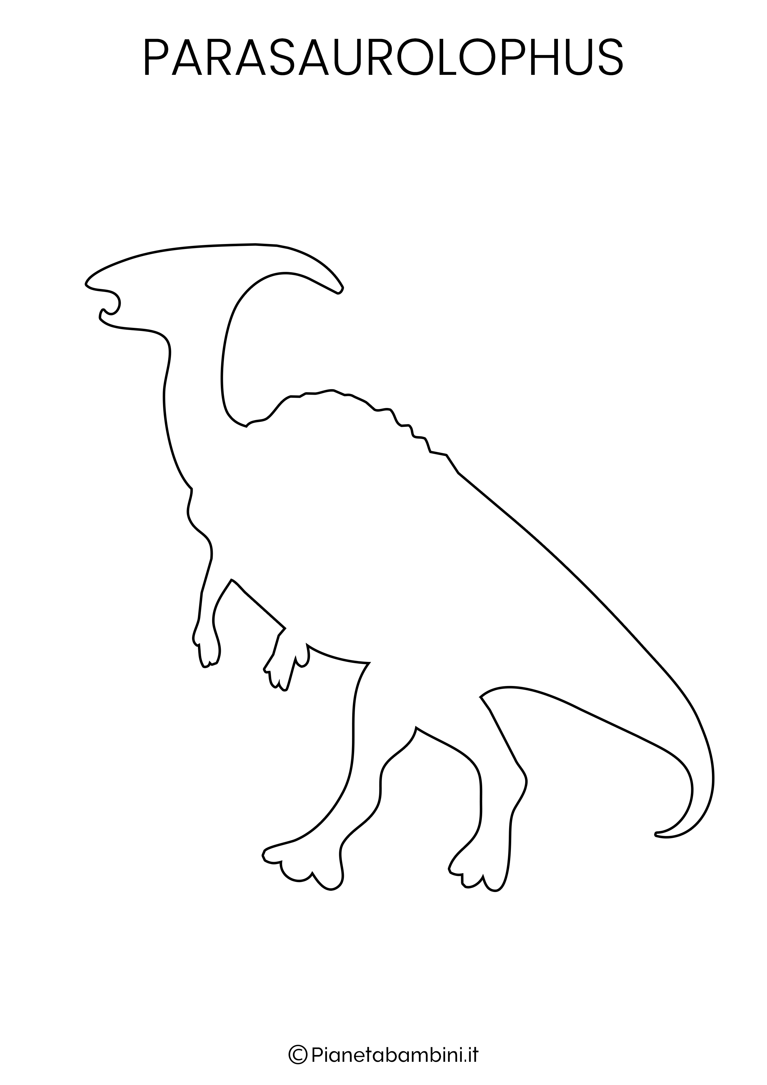 Sagoma da ritagliare Parasaurolophus