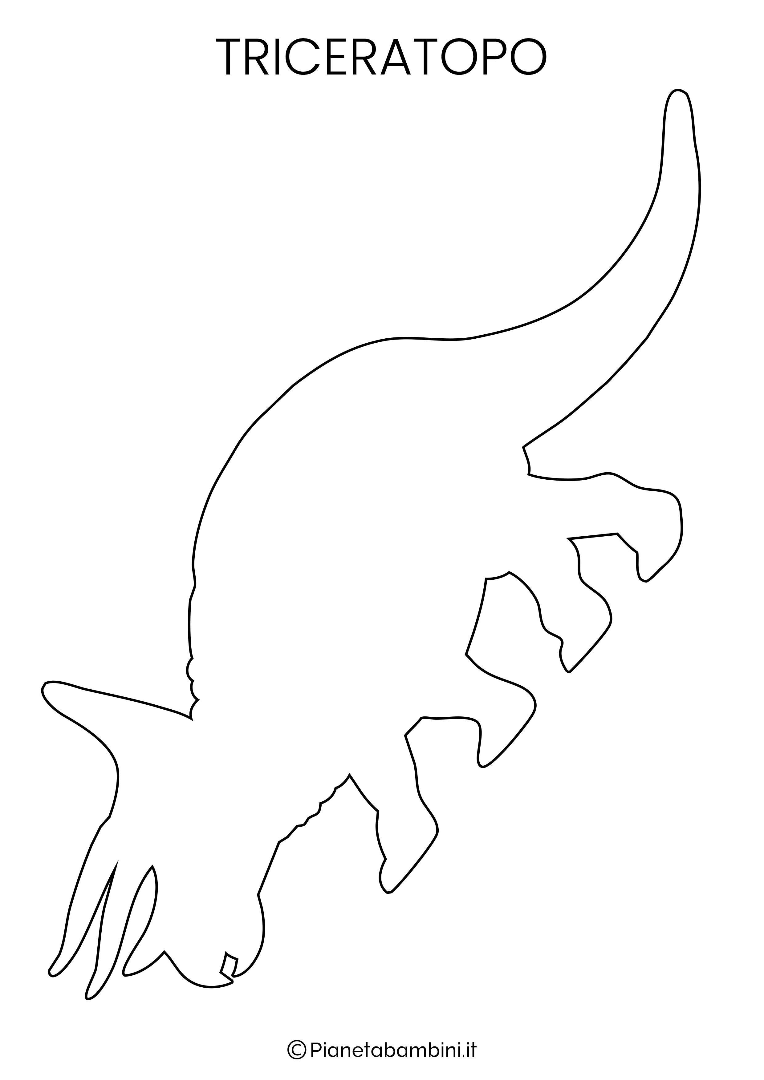 Sagoma da ritagliare Triceratopo