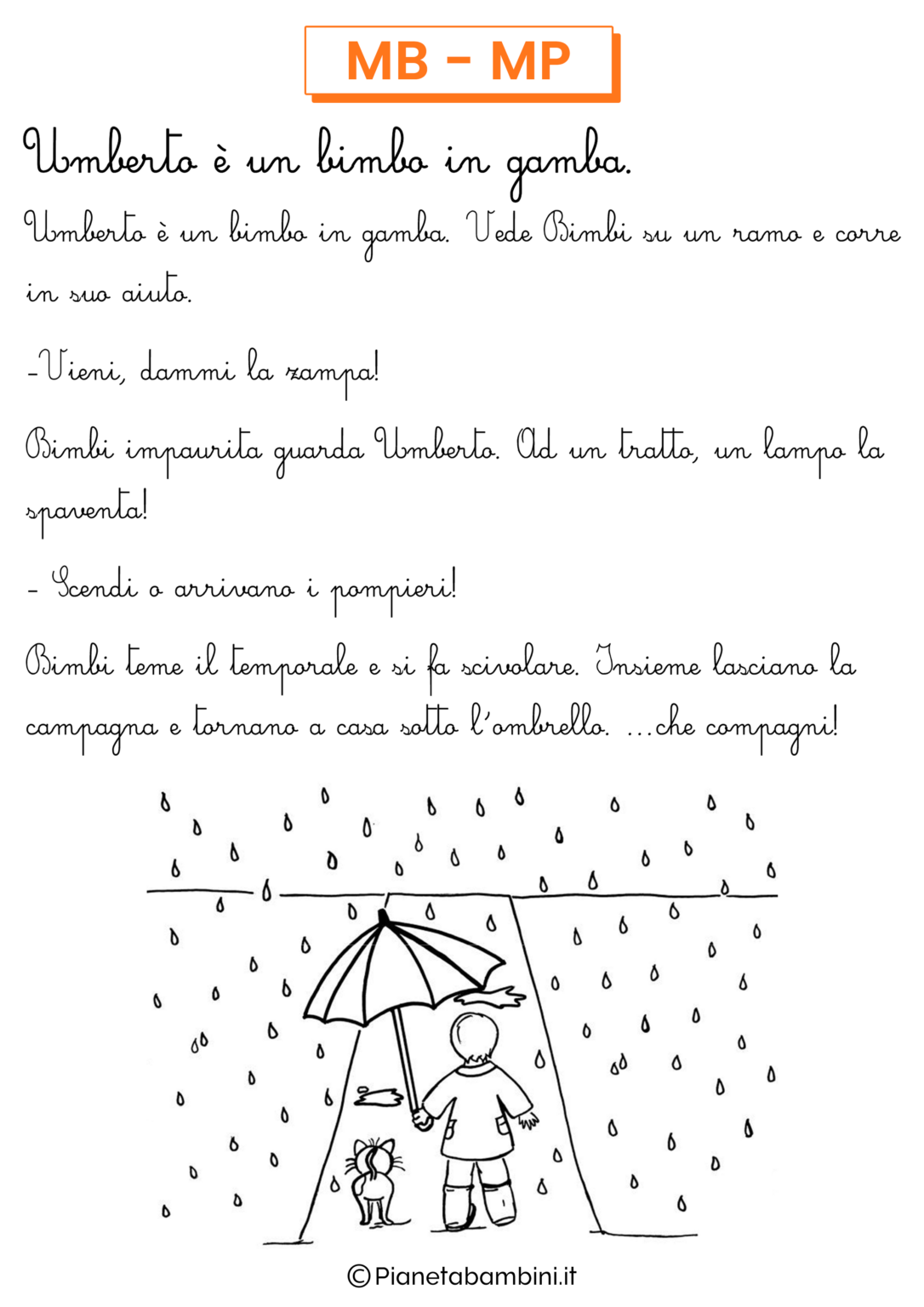 Storie Da Scrivere Sul Quaderno Storie in Corsivo per Bambini da Stampare | PianetaBambini.it