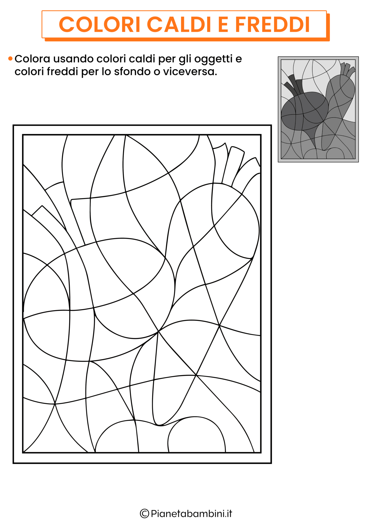 disegni con colori caldi e freddi