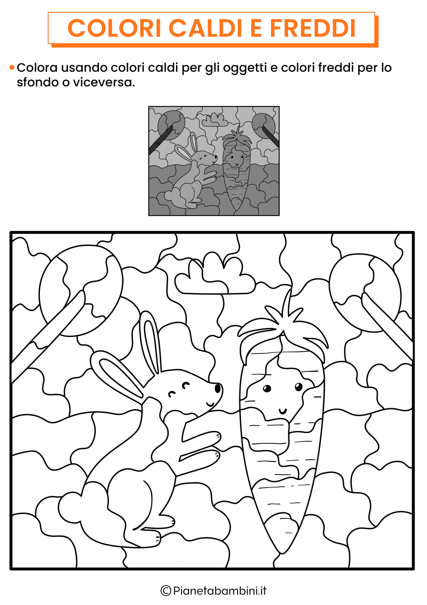 disegni colori caldi e freddi