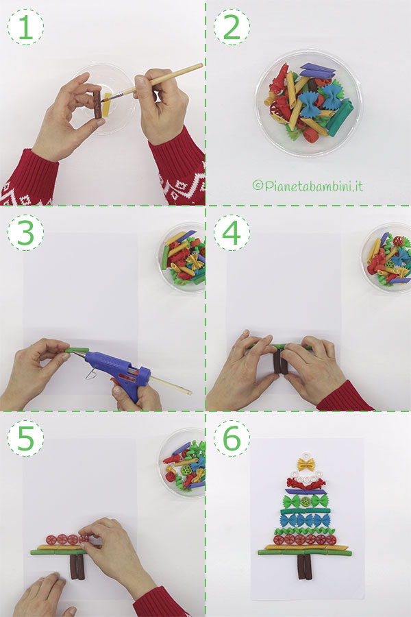 Come creare l'albero di Natale con la pasta