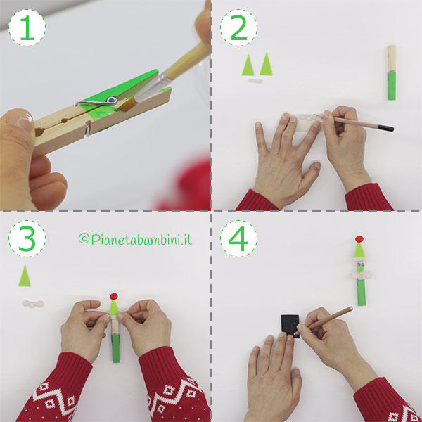 Come creare l'elfo con molletta di legno