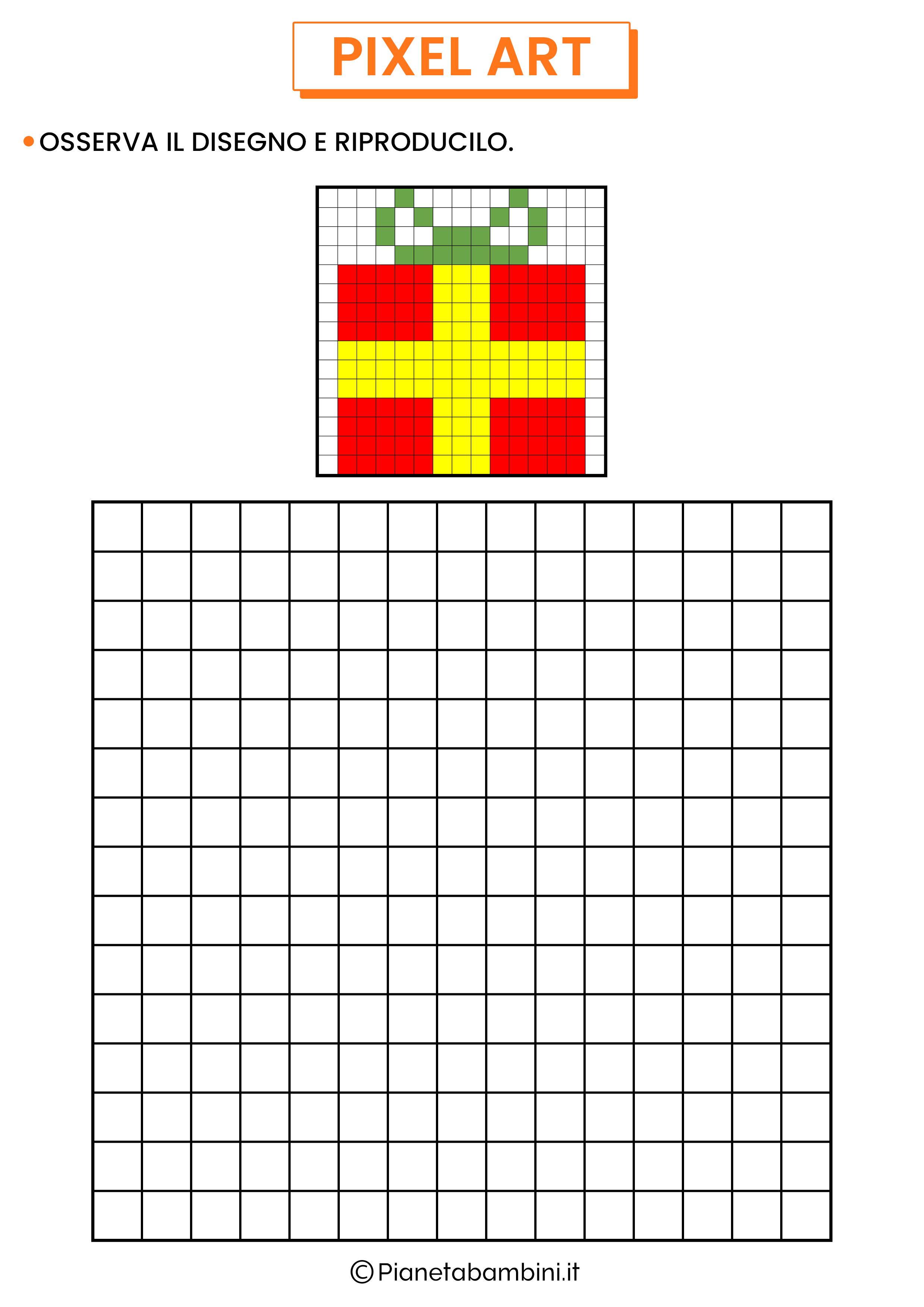 Pixel Art Natale pacco regalo da copiare