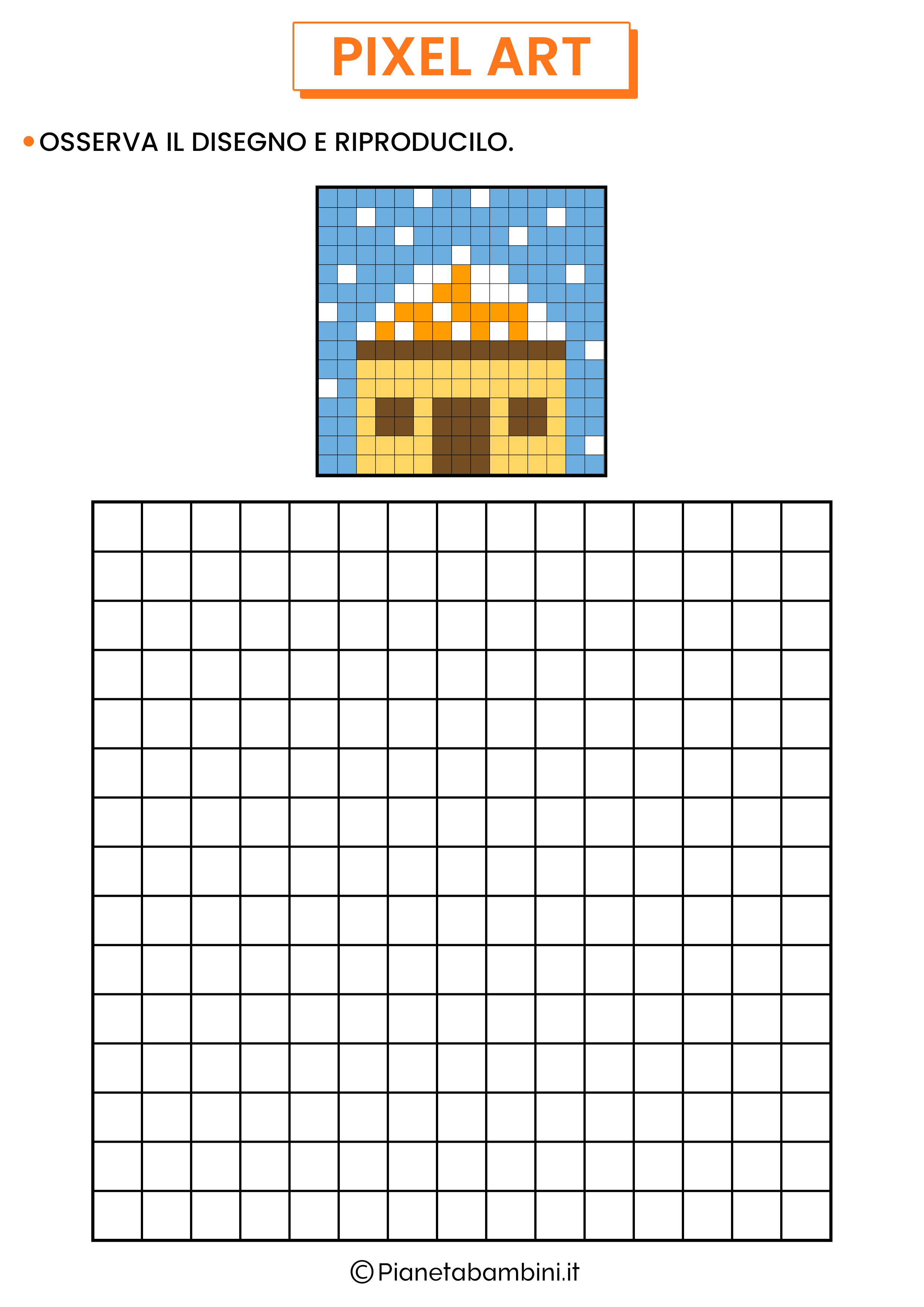 Disegno pixel Art casa innevata