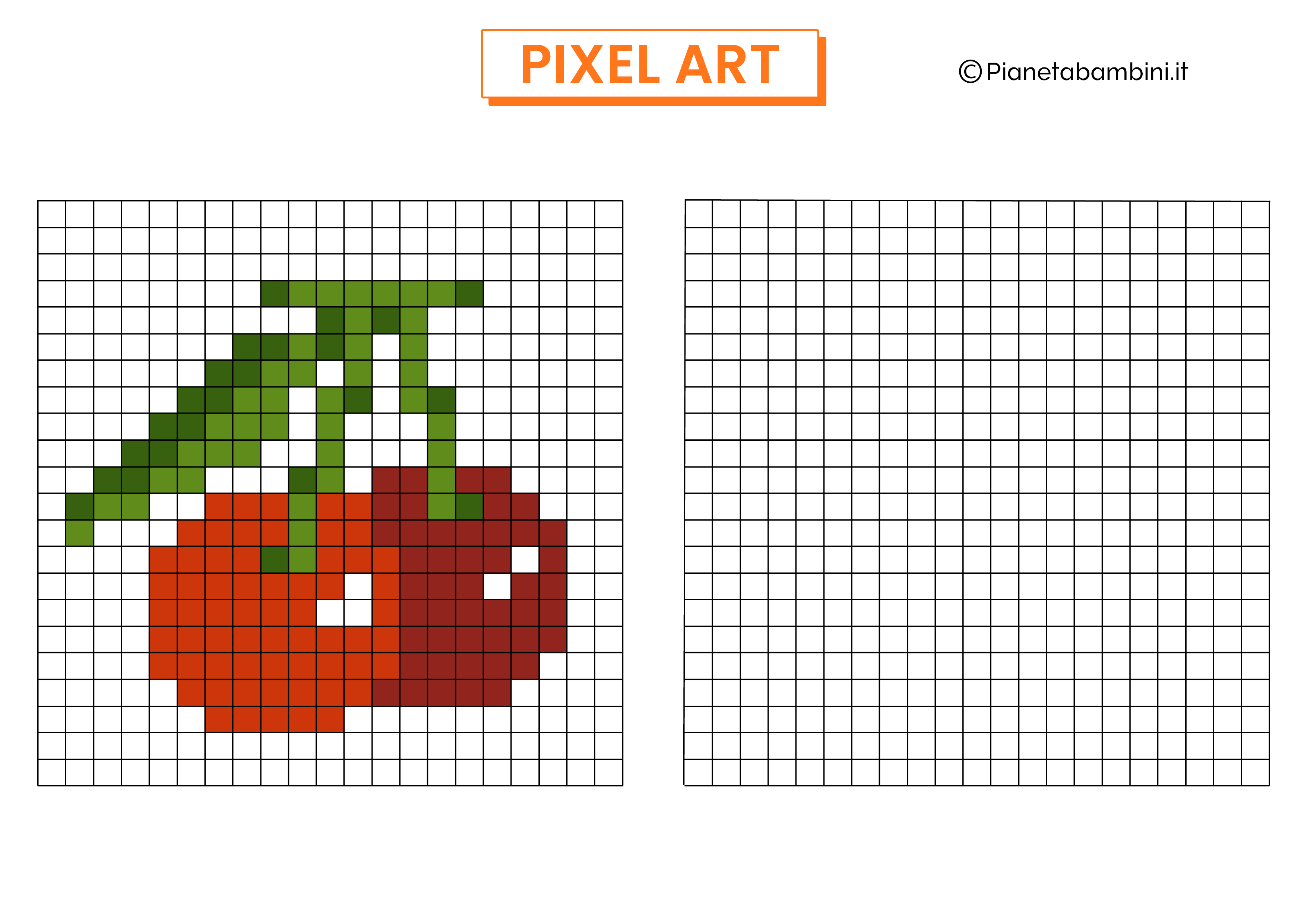 Pixel Art ciliegie da copiare