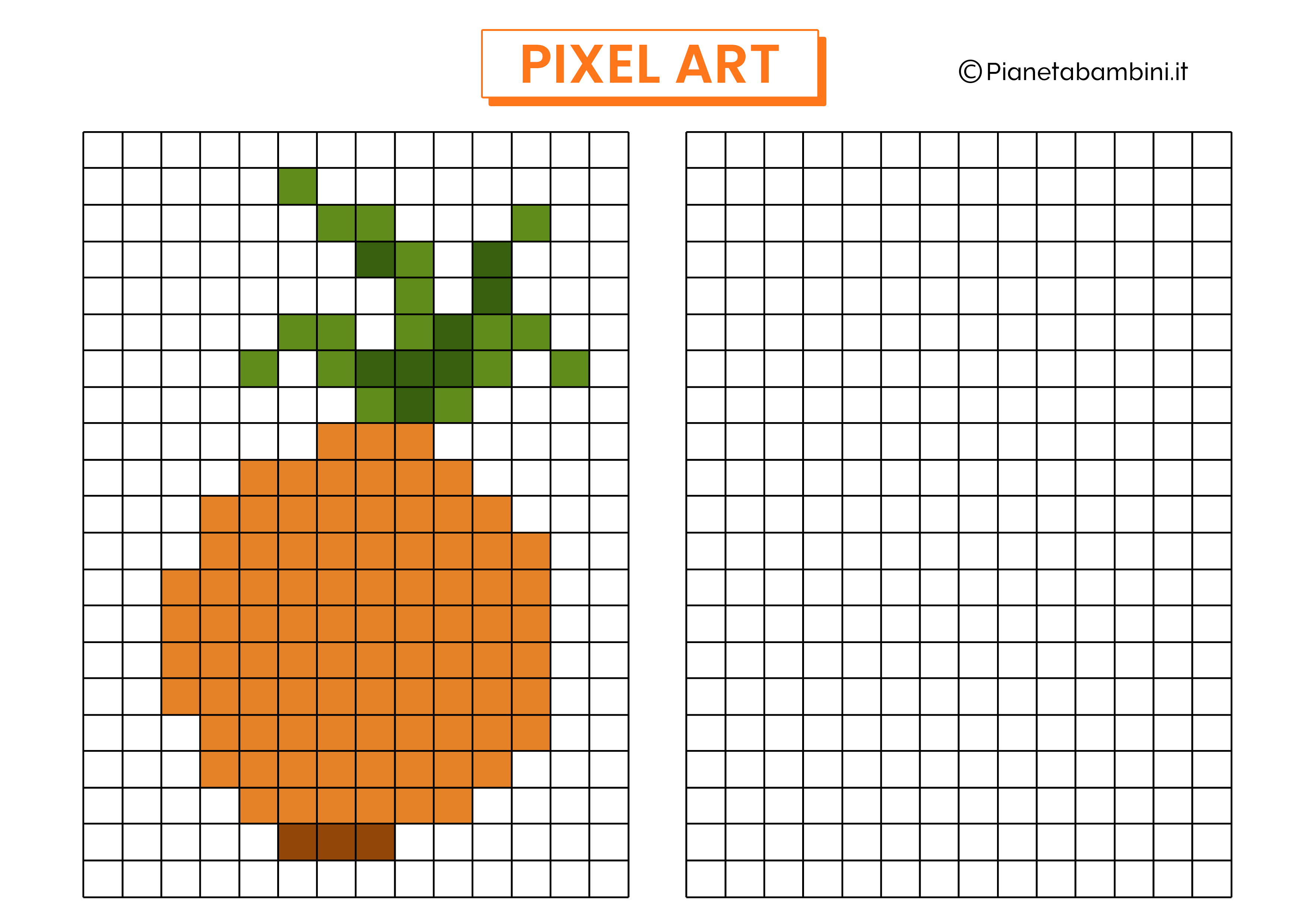 Pixel Art cipolla da copiare