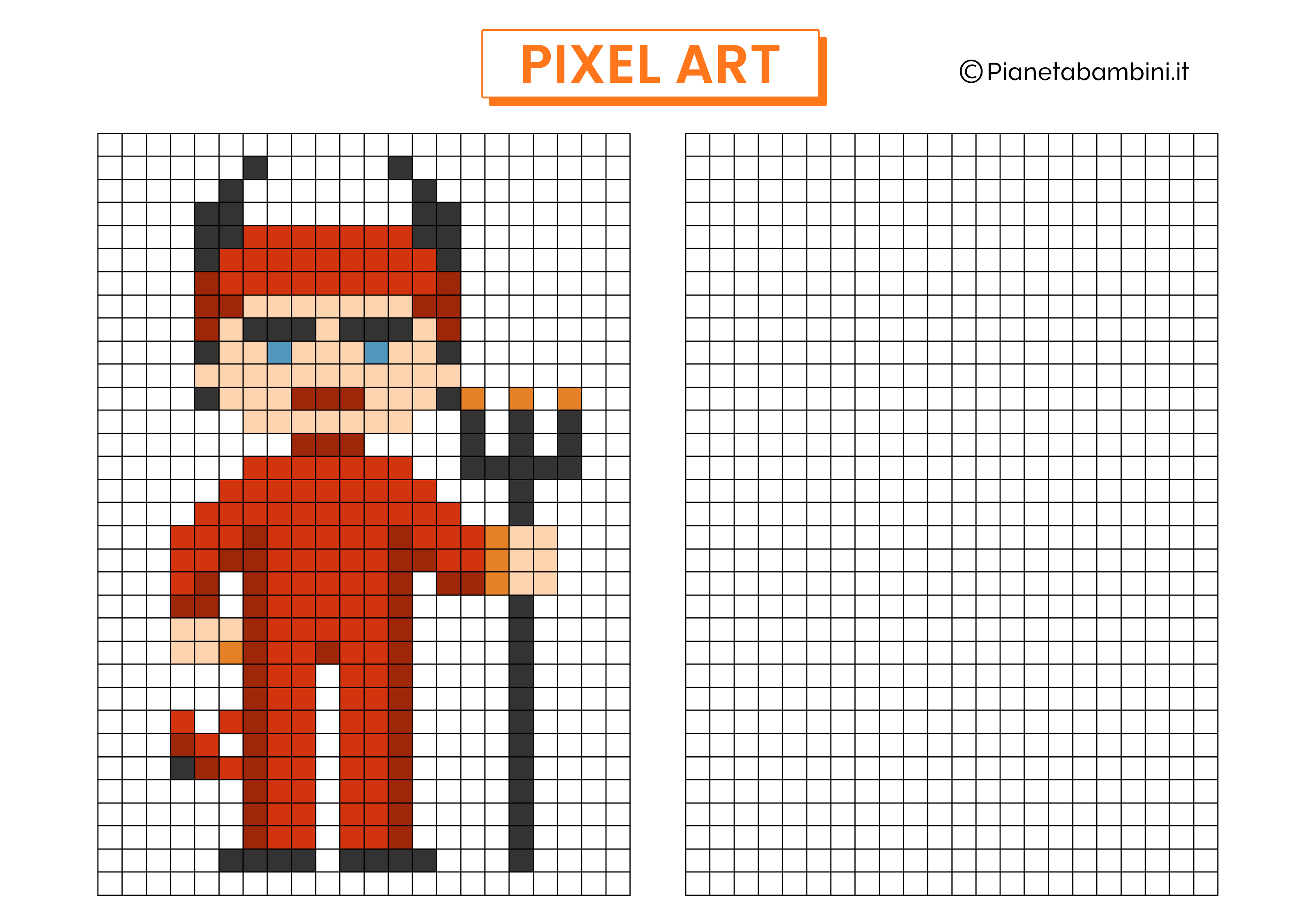 Pixel Art diavolo da copiare