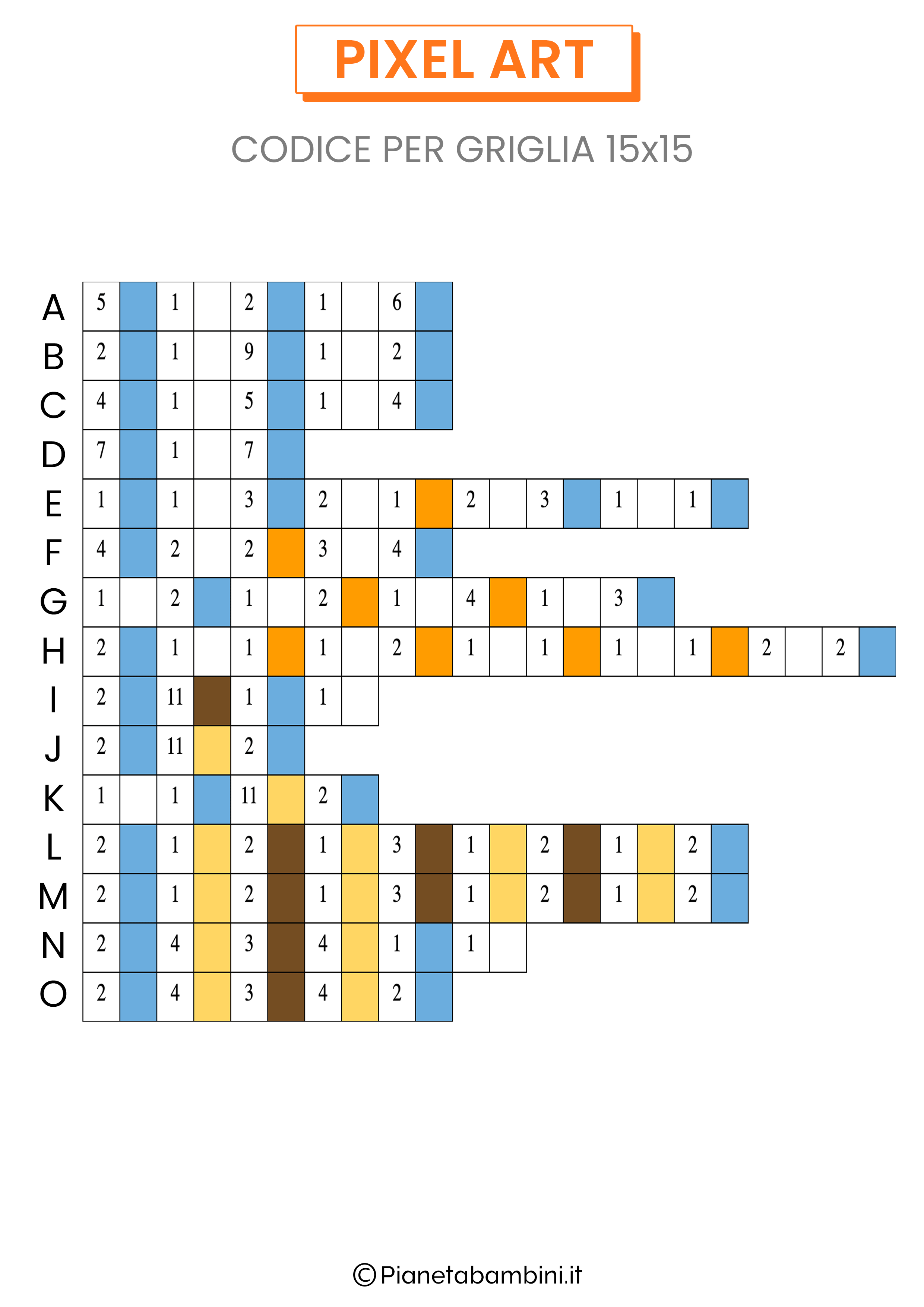 Schema pixel Art inverno con codice 03