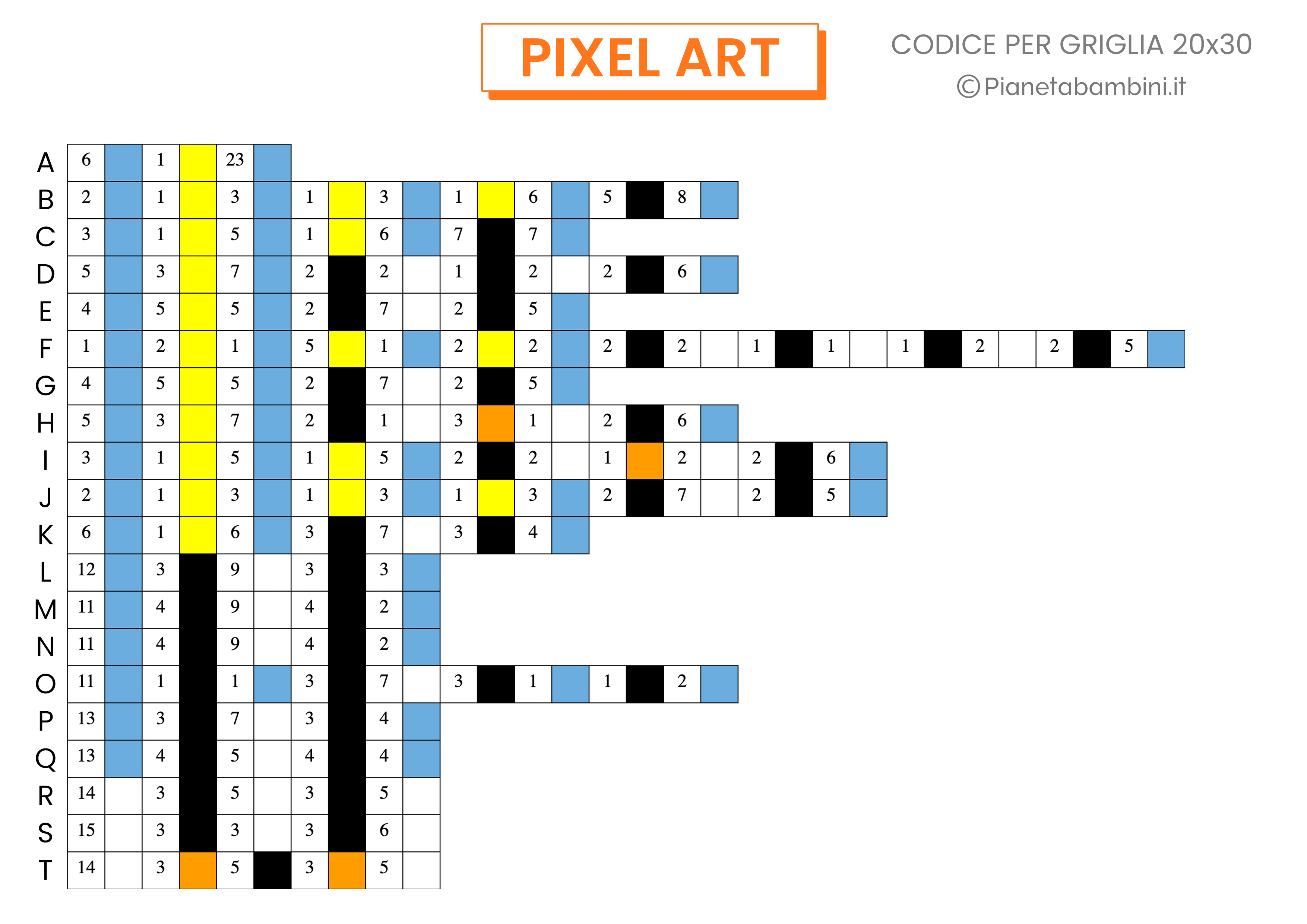 Schema pixel Art inverno con codice difficile 02