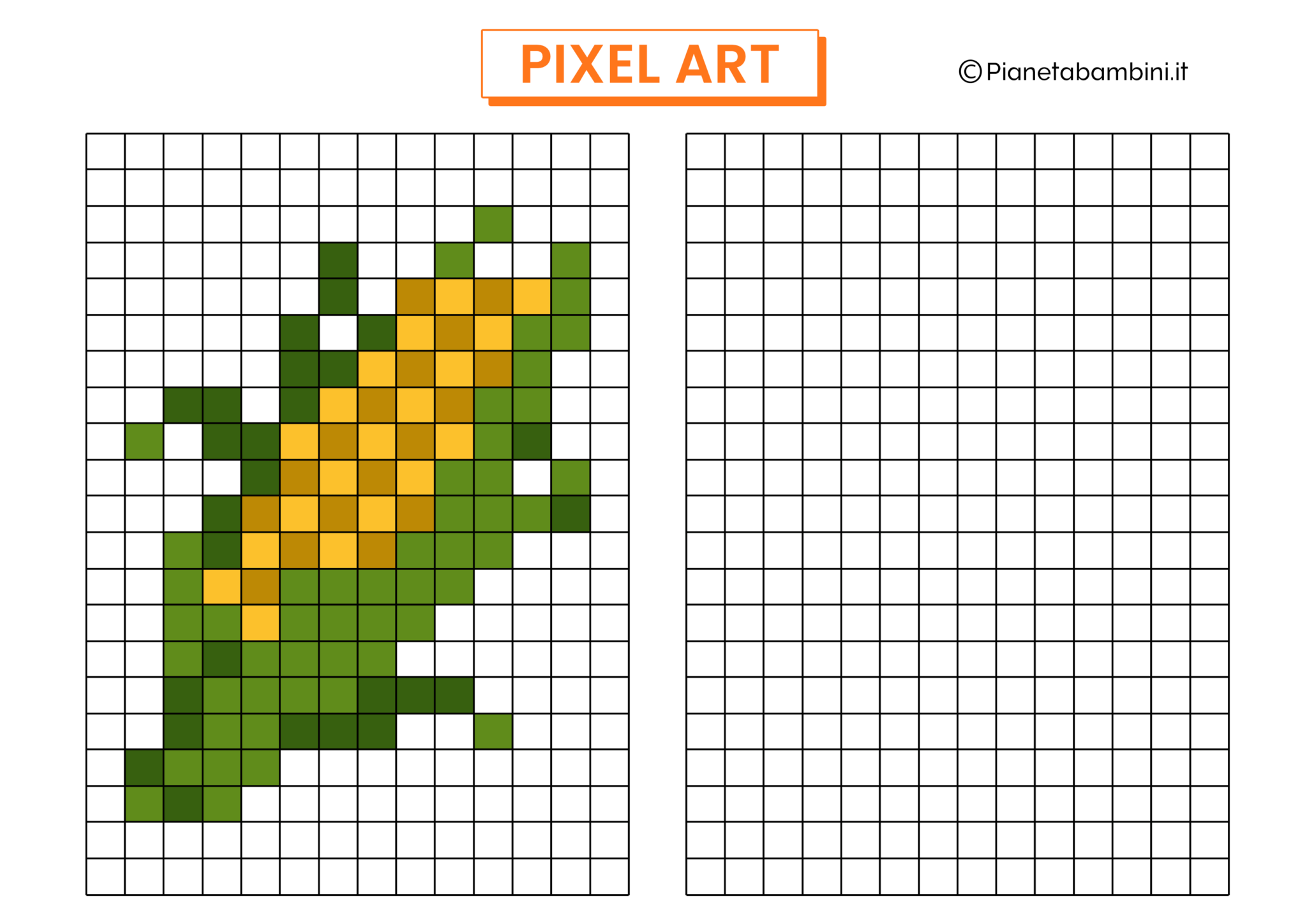 Pixel Art 32 Disegni A Quadretti Da Copiare PianetaBambini it