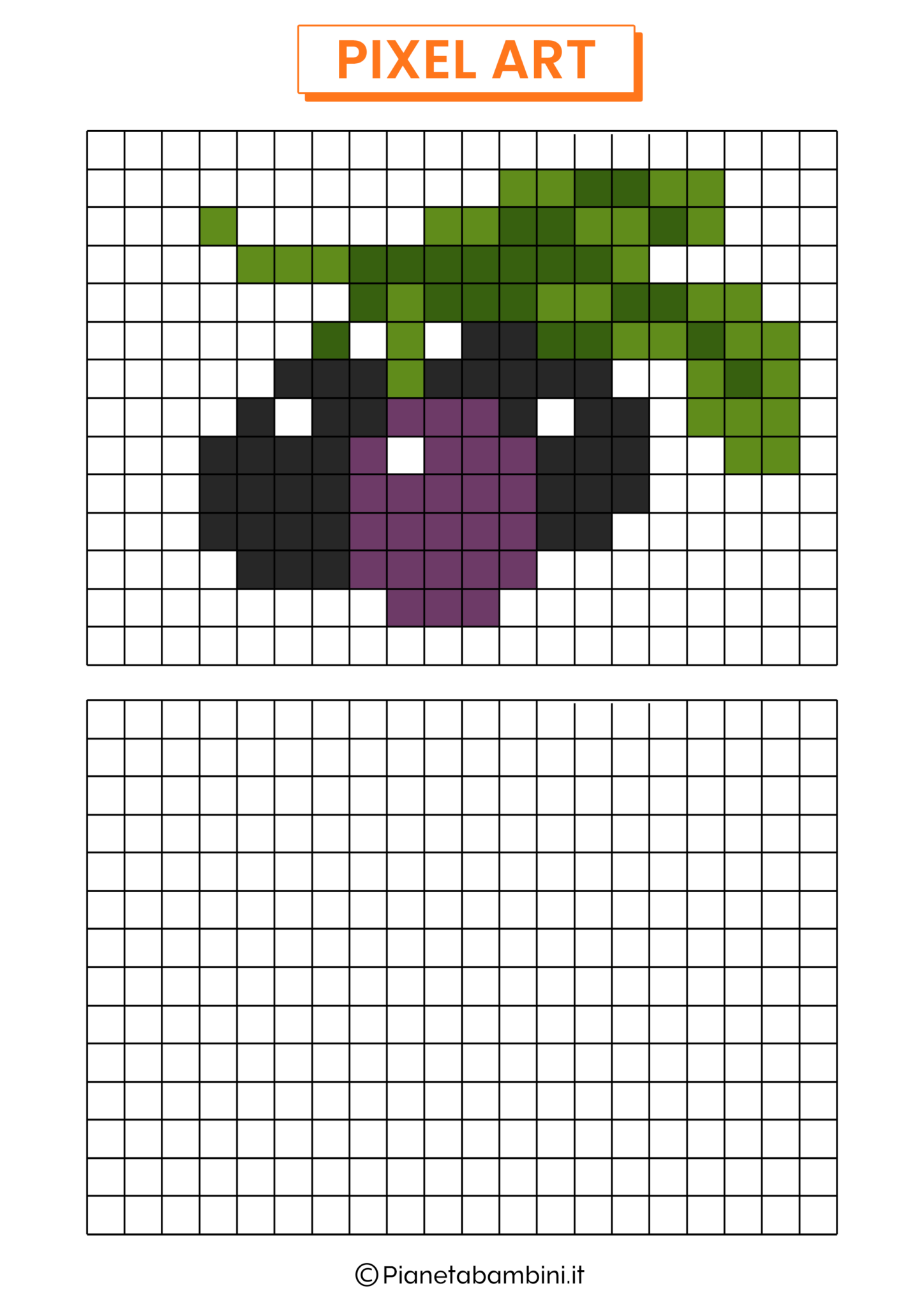 pixel art a quadretti piccoli