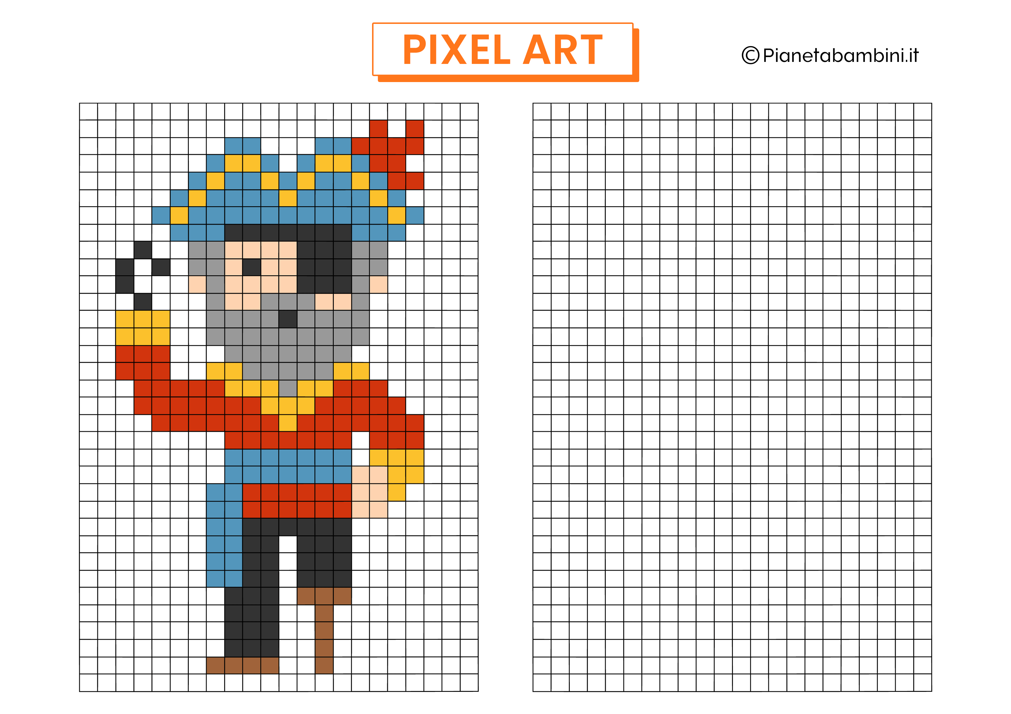 Pixel Art pirata 1 da copiare