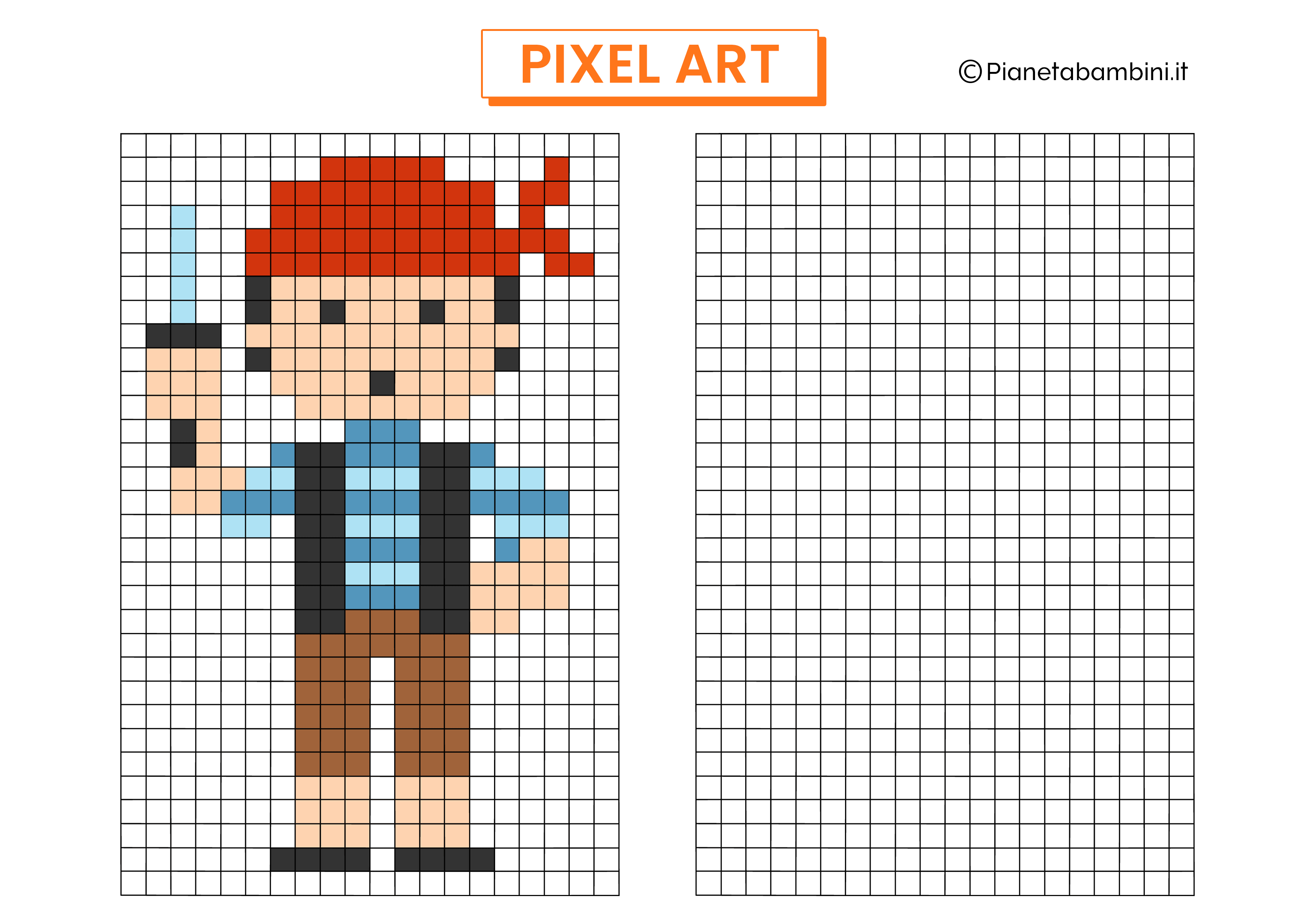 Pixel Art pirata 3 da copiare
