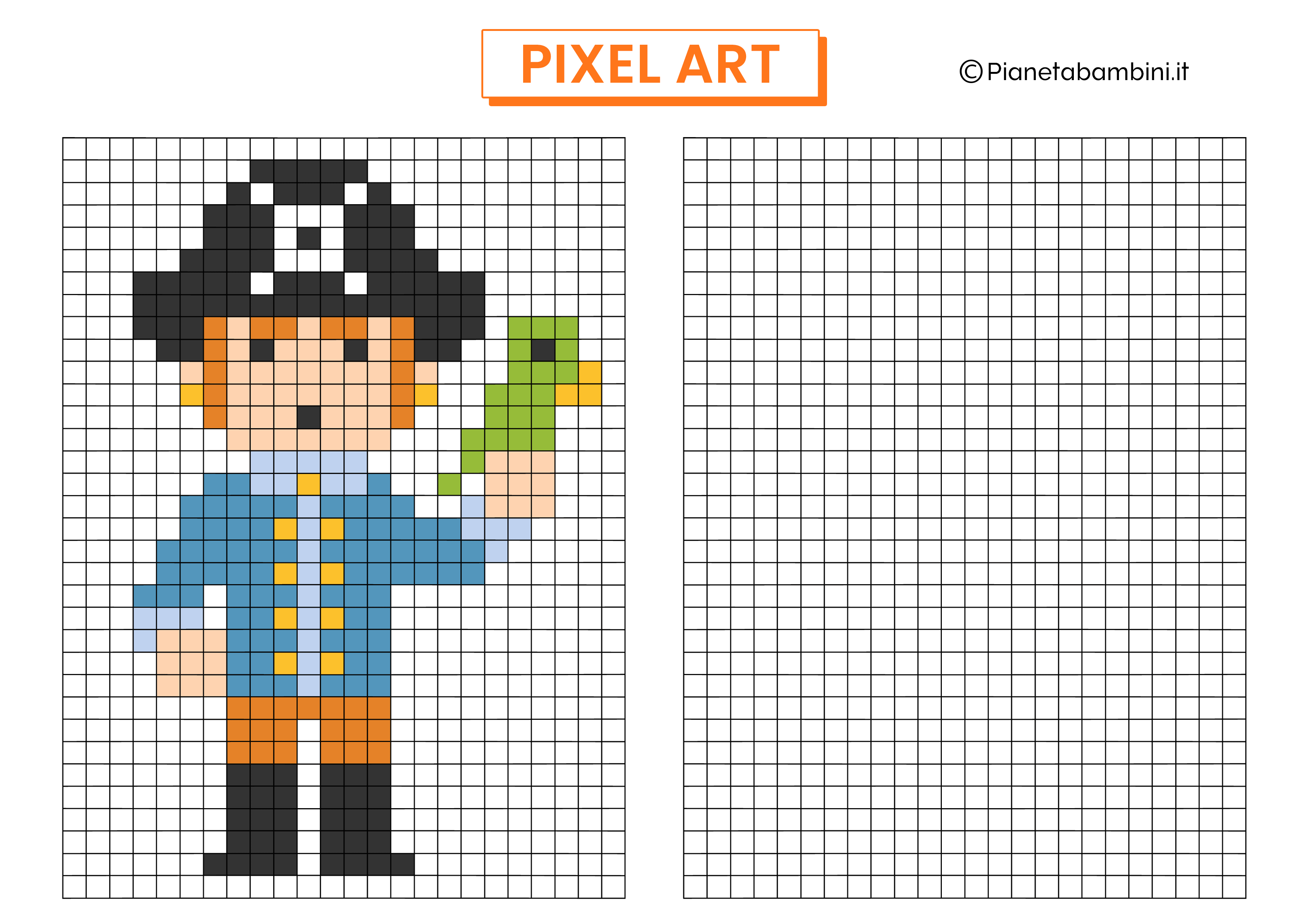 Pixel Art pirata 4 da copiare