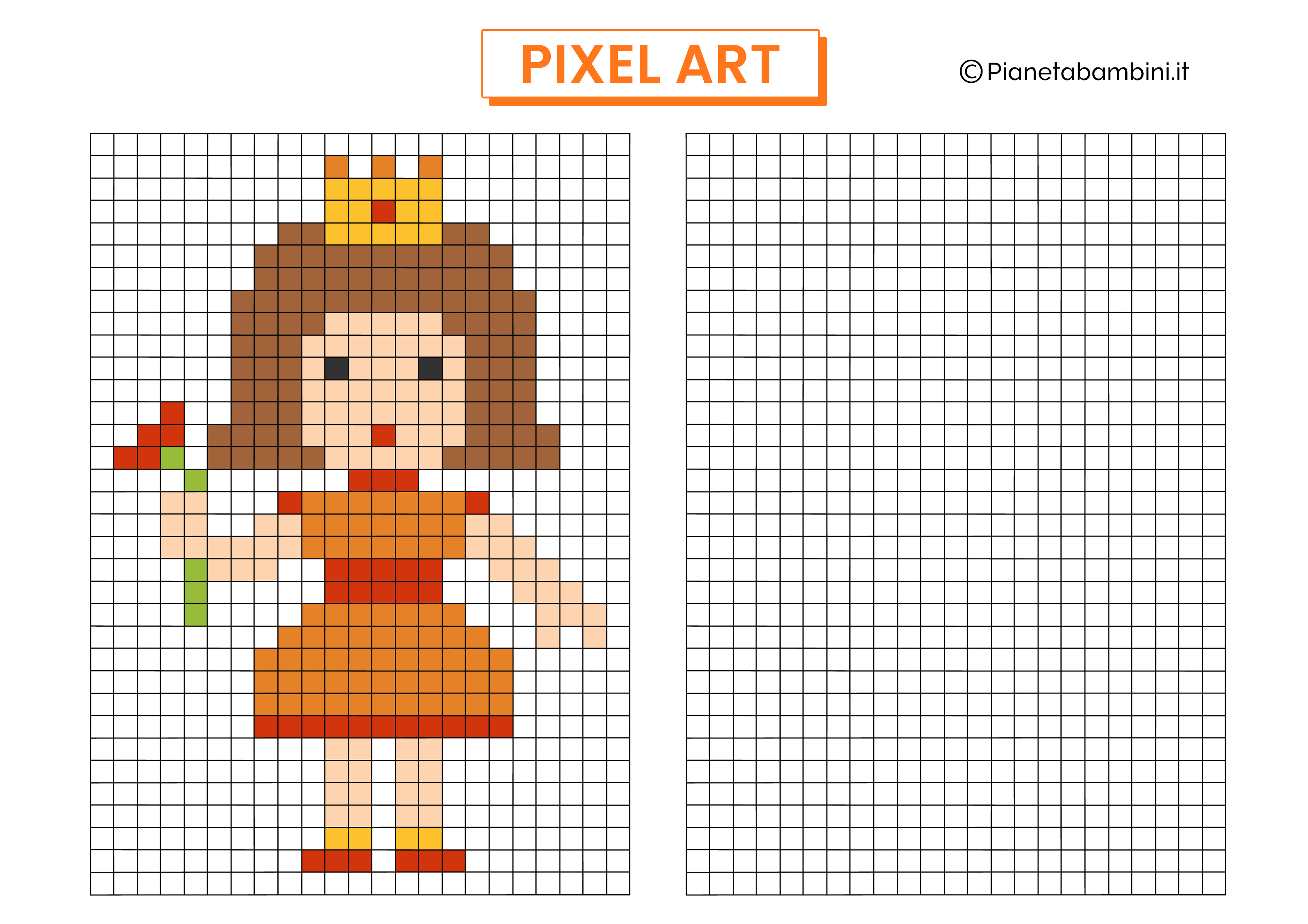 Pixel Art principessa da copiare