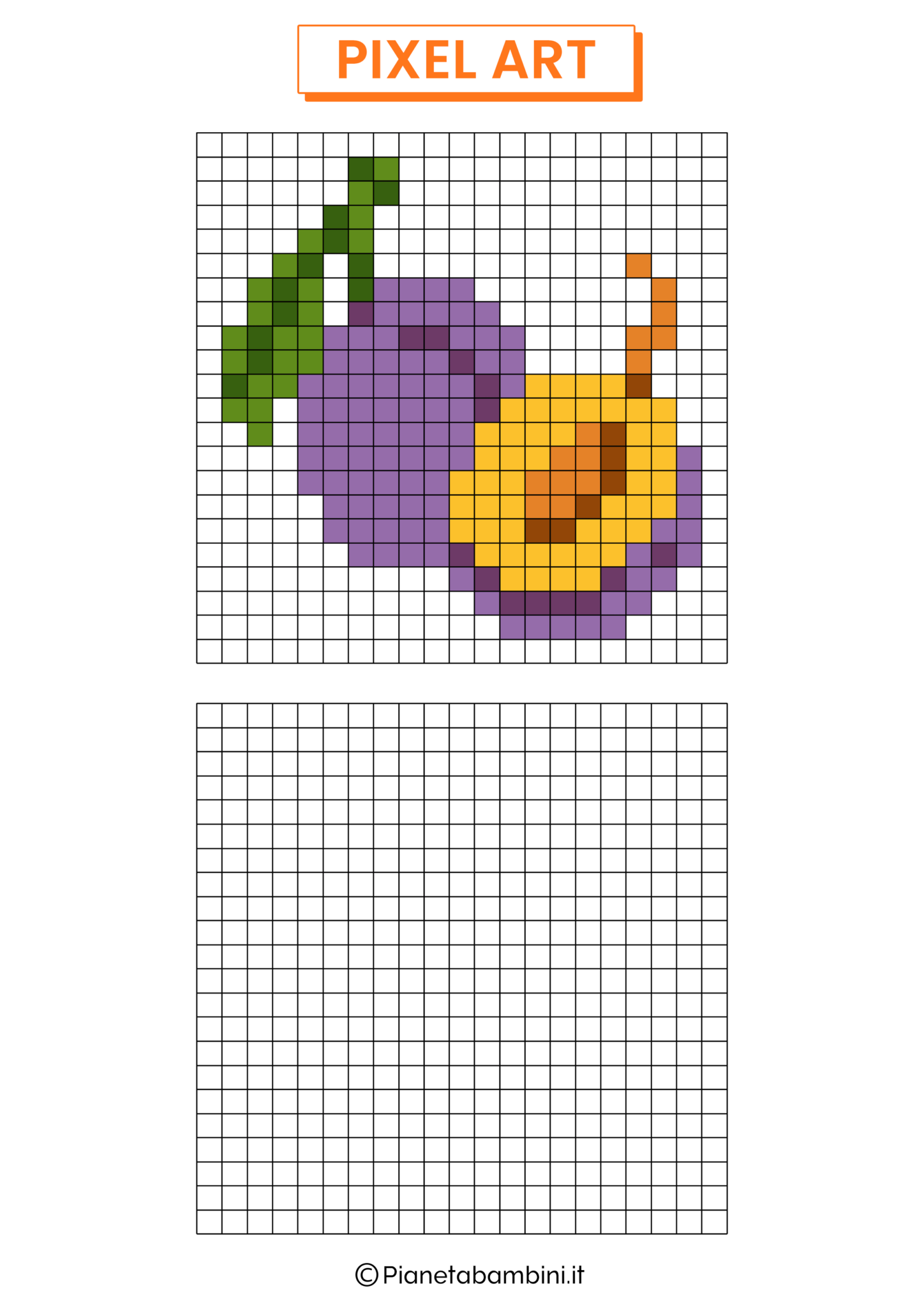 Pixel Art 32 Disegni A Quadretti Da Copiare PianetaBambini it