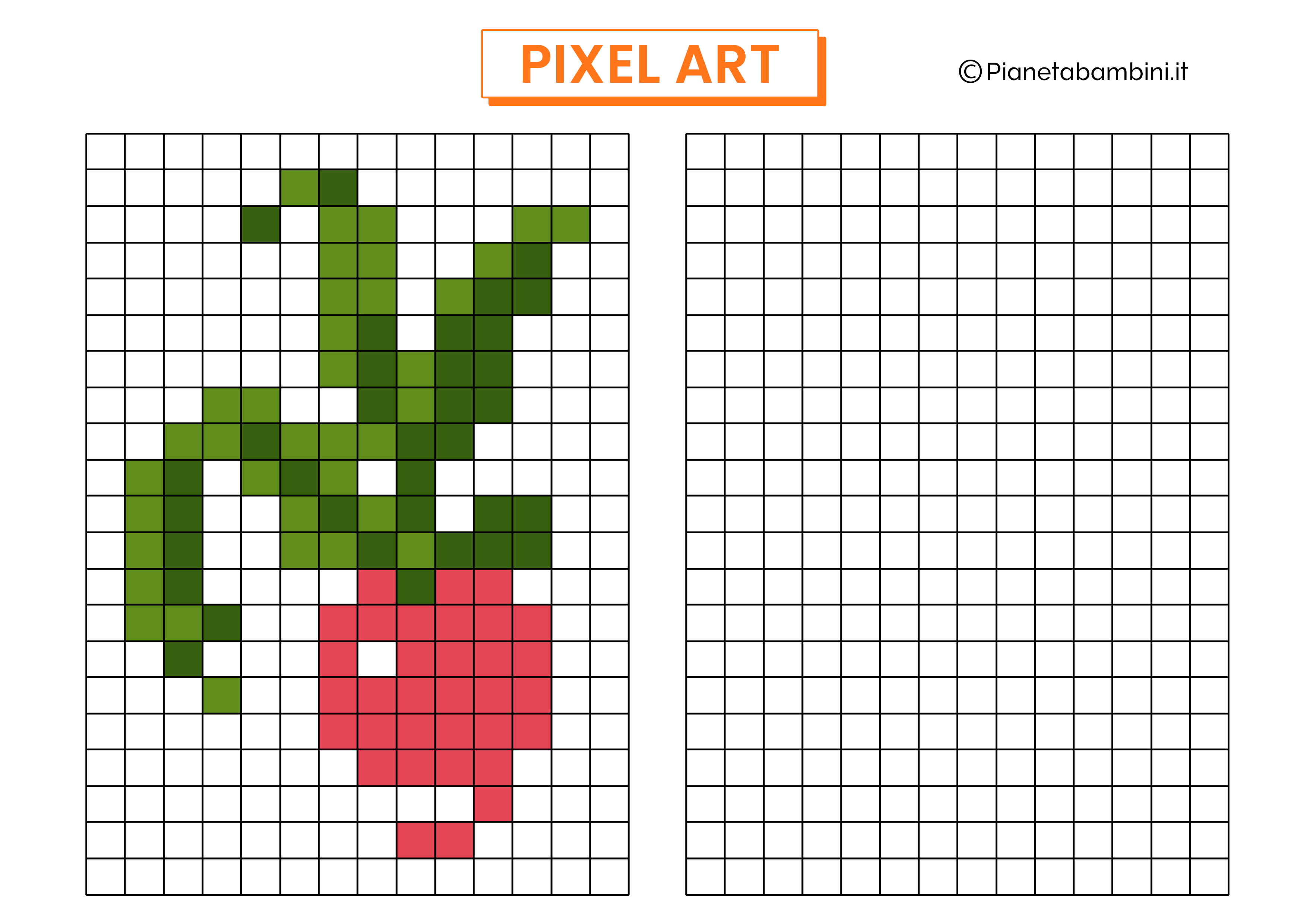 Pixel Art ravanello da copiare