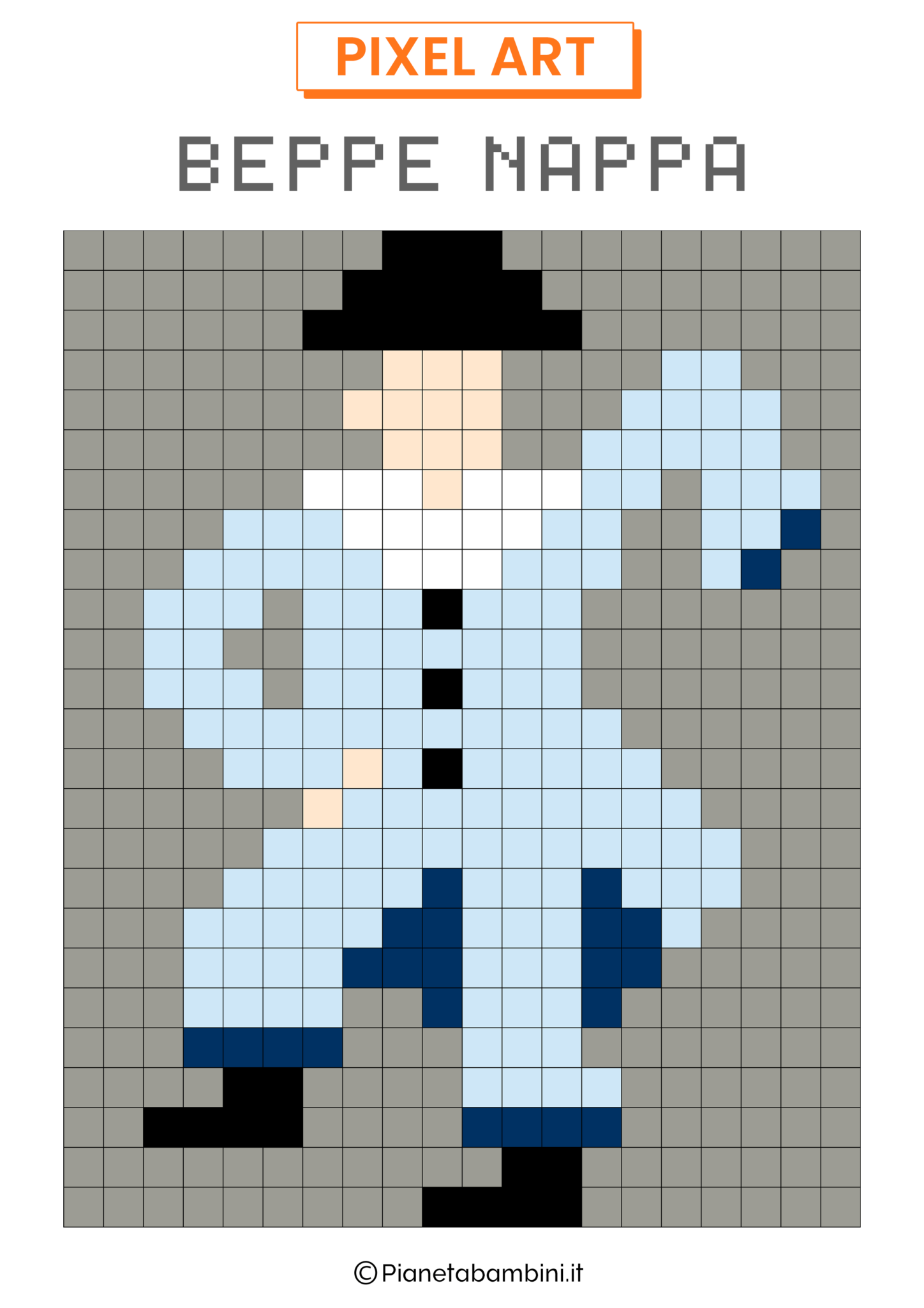 maschera di carnevale pixel art