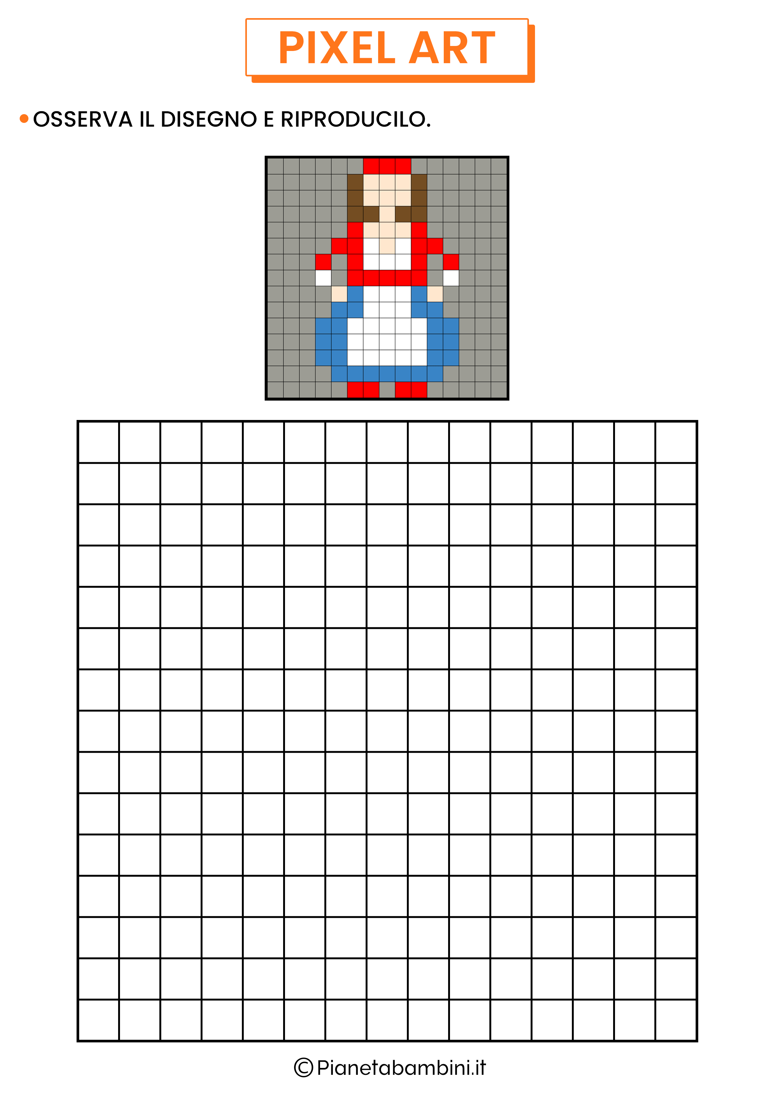 Schema Pixel Art Colombina 15x15