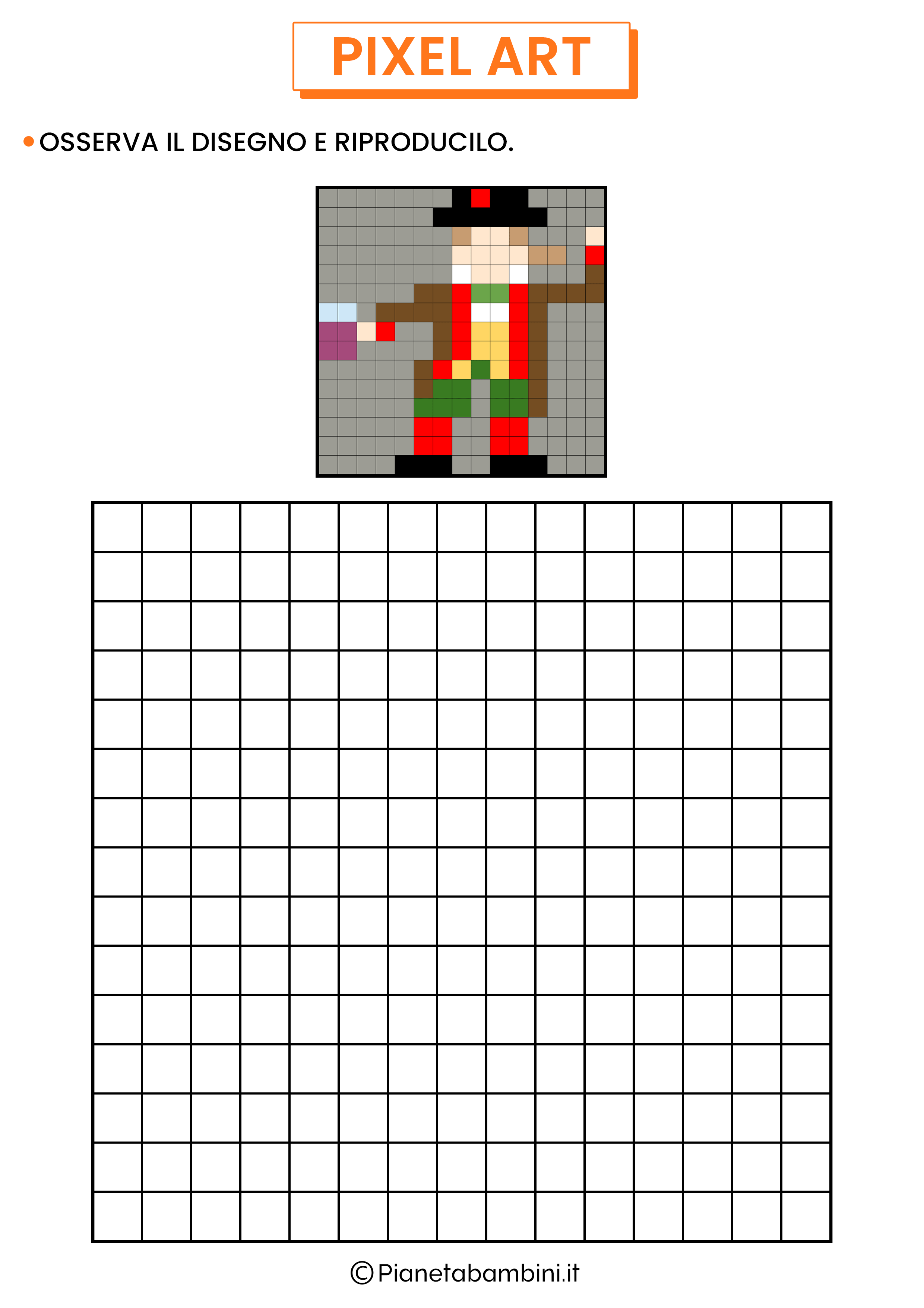 Schema Pixel Art Gianduja 15x15
