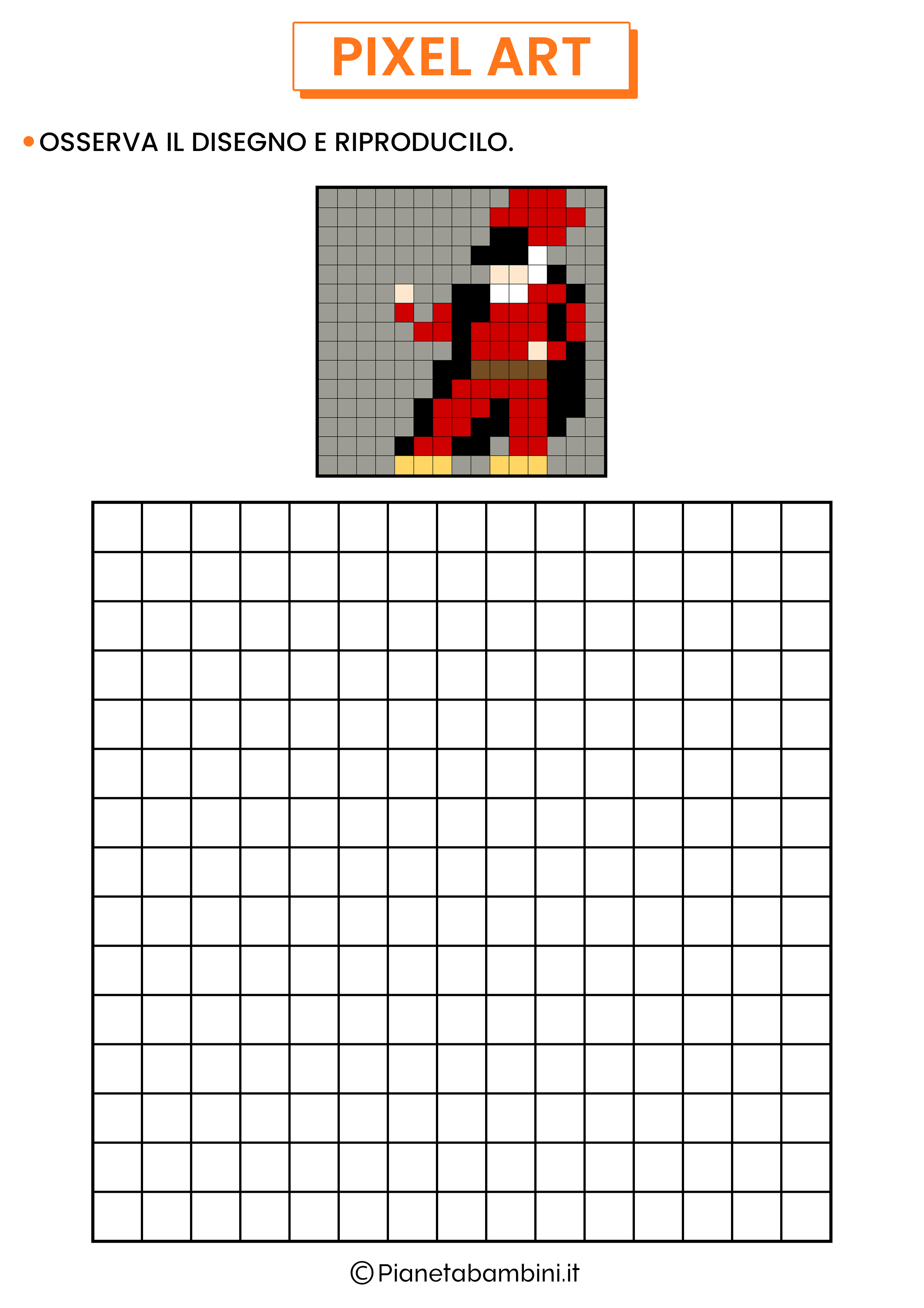 Schema Pixel Art Pantalone 15x15