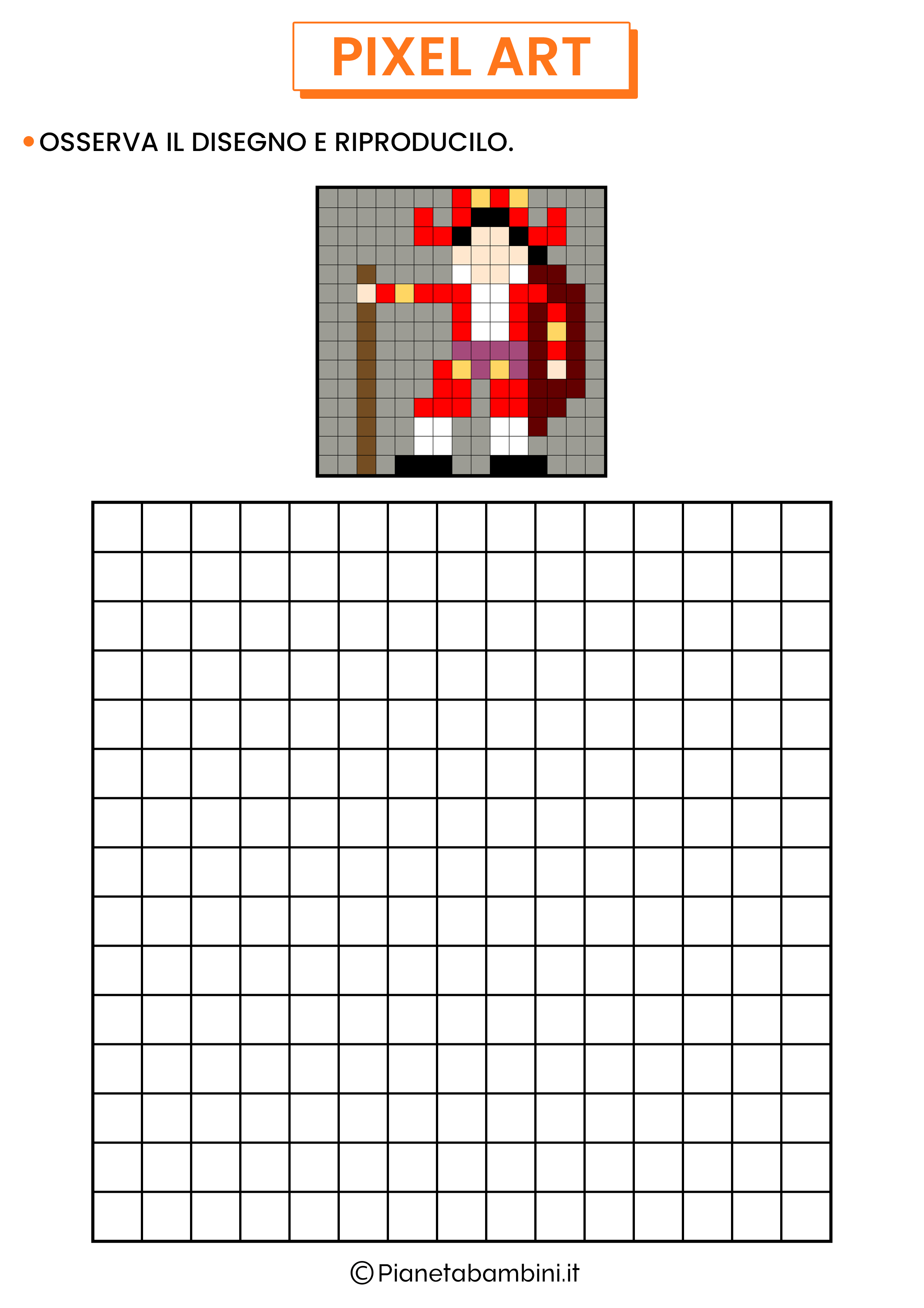 Schema Pixel Art Rugantino 15x15