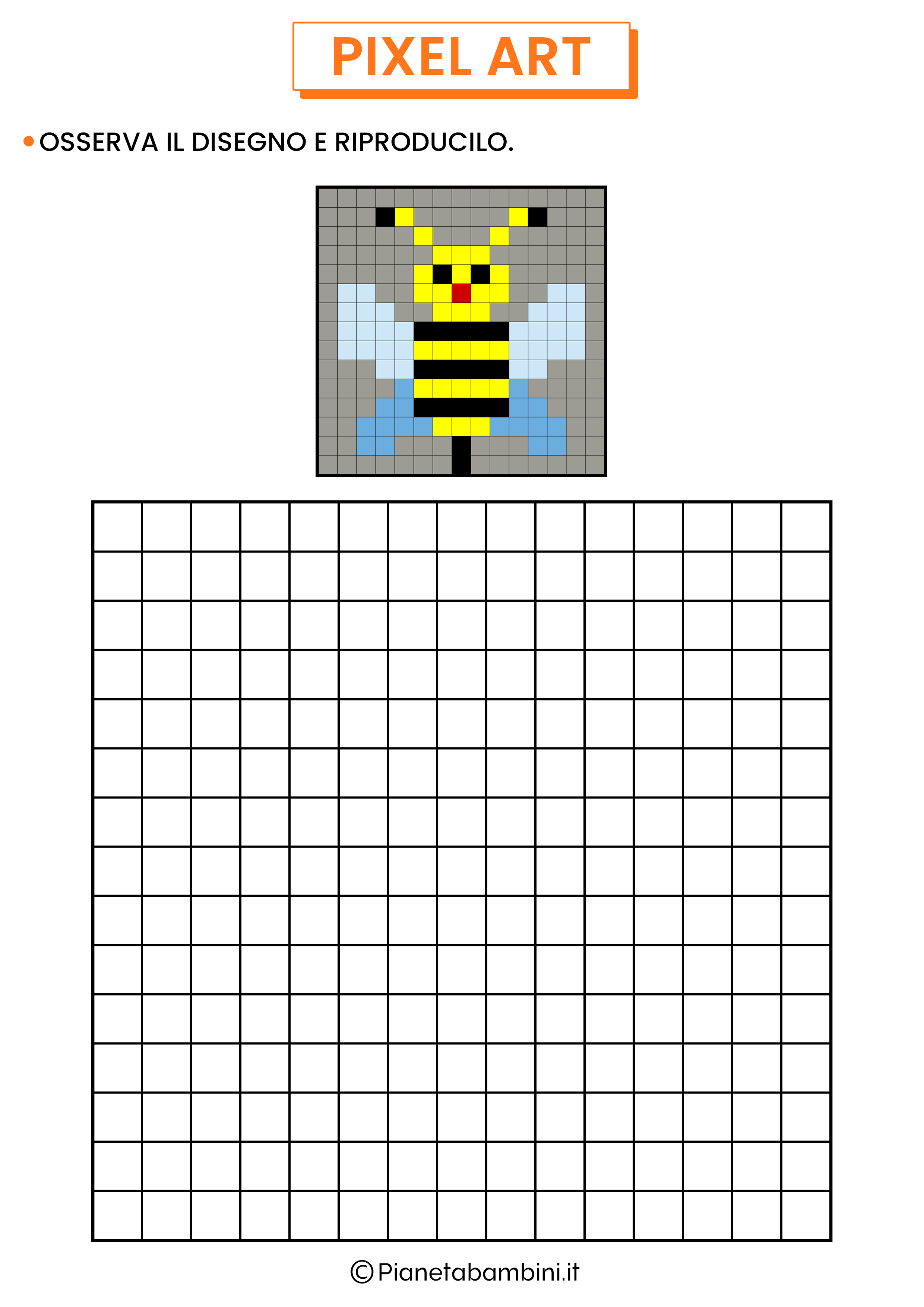 Pixel art facile ape