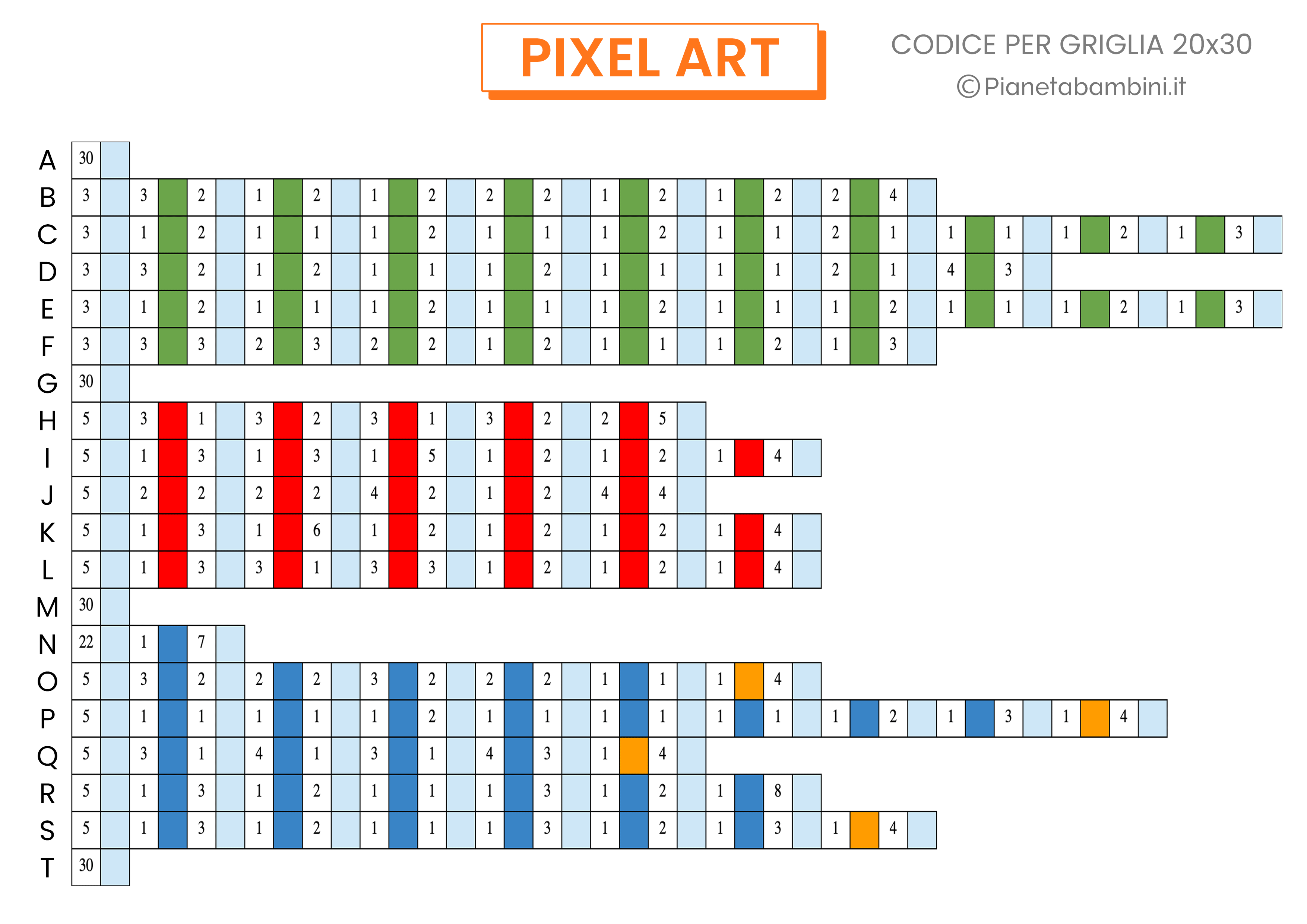 Schema Pixel Art Festa Papa Codice Difficile 03