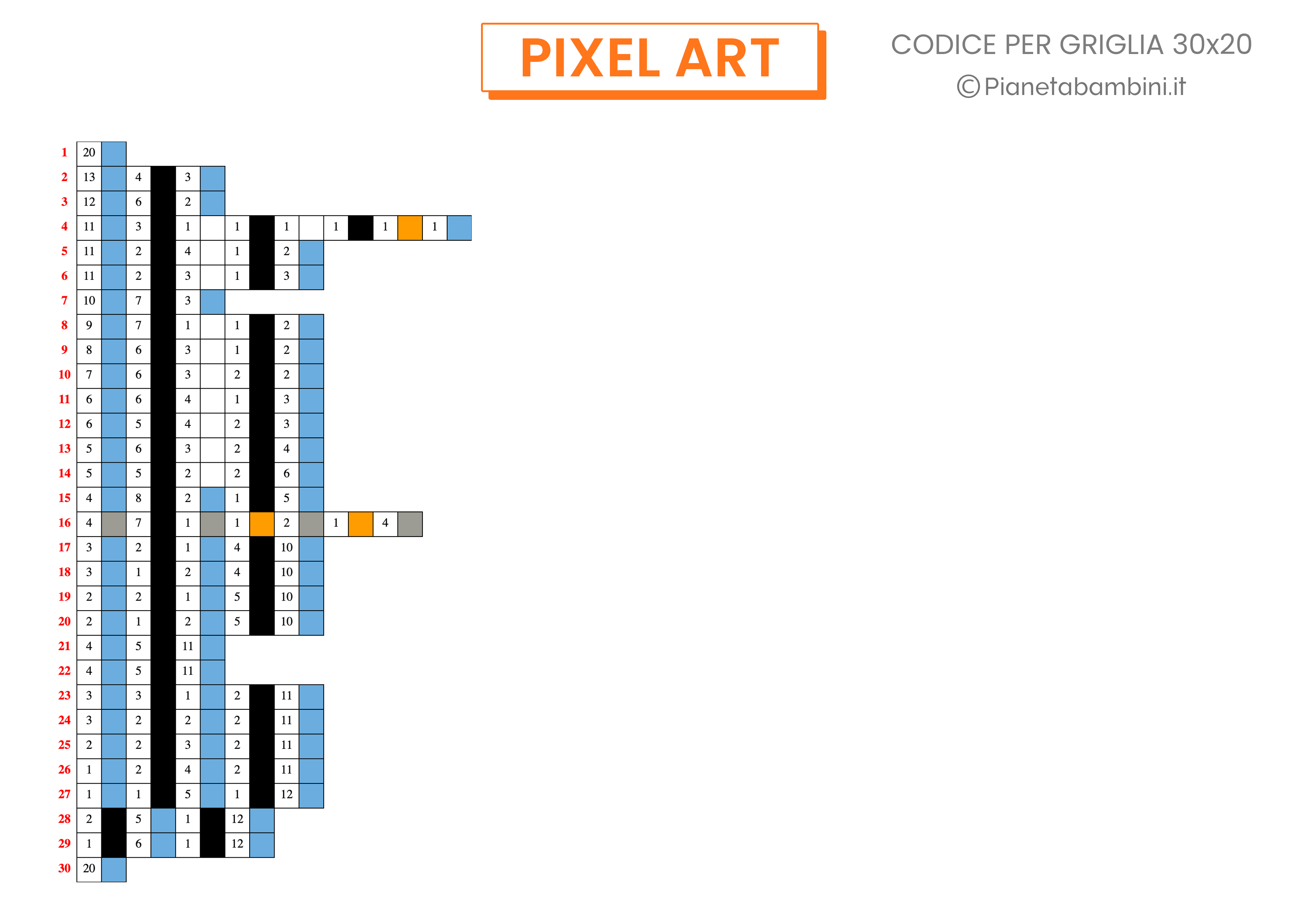 Schema Pixel Art Primavera Codice Difficile 02